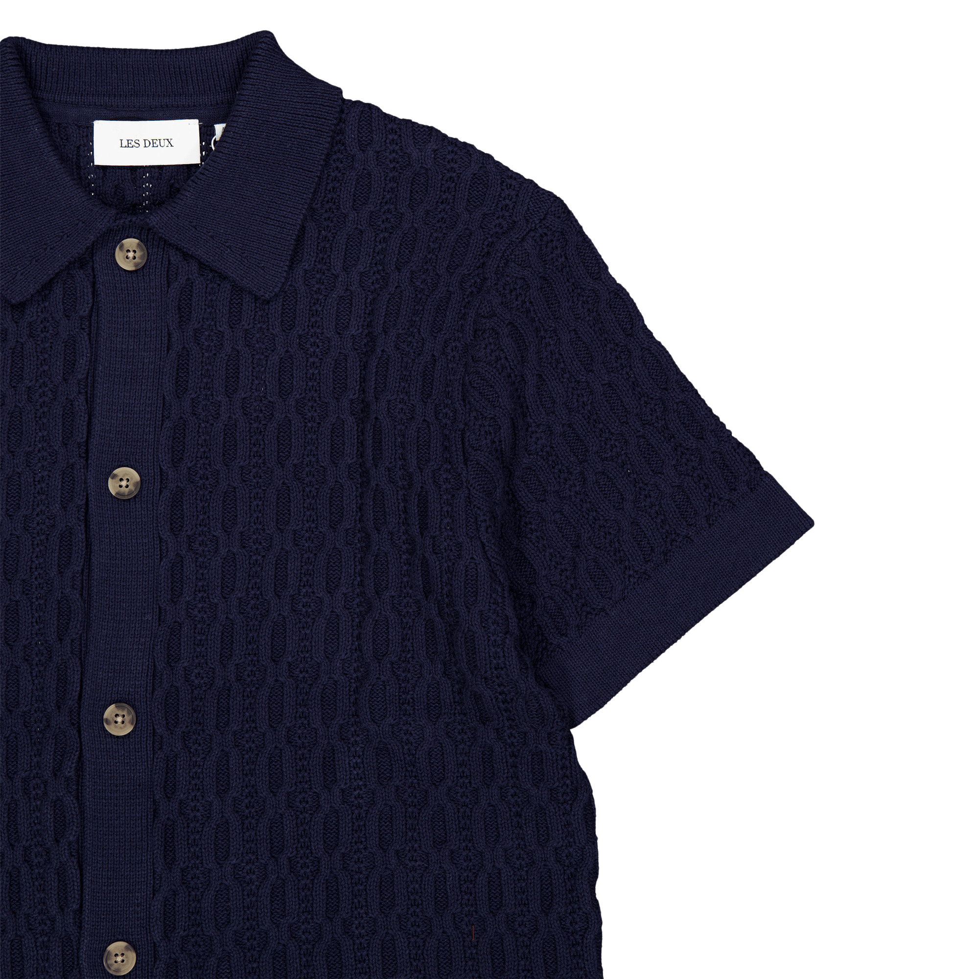 Garrett Knitted Ss Shirt Dark - Bild 3