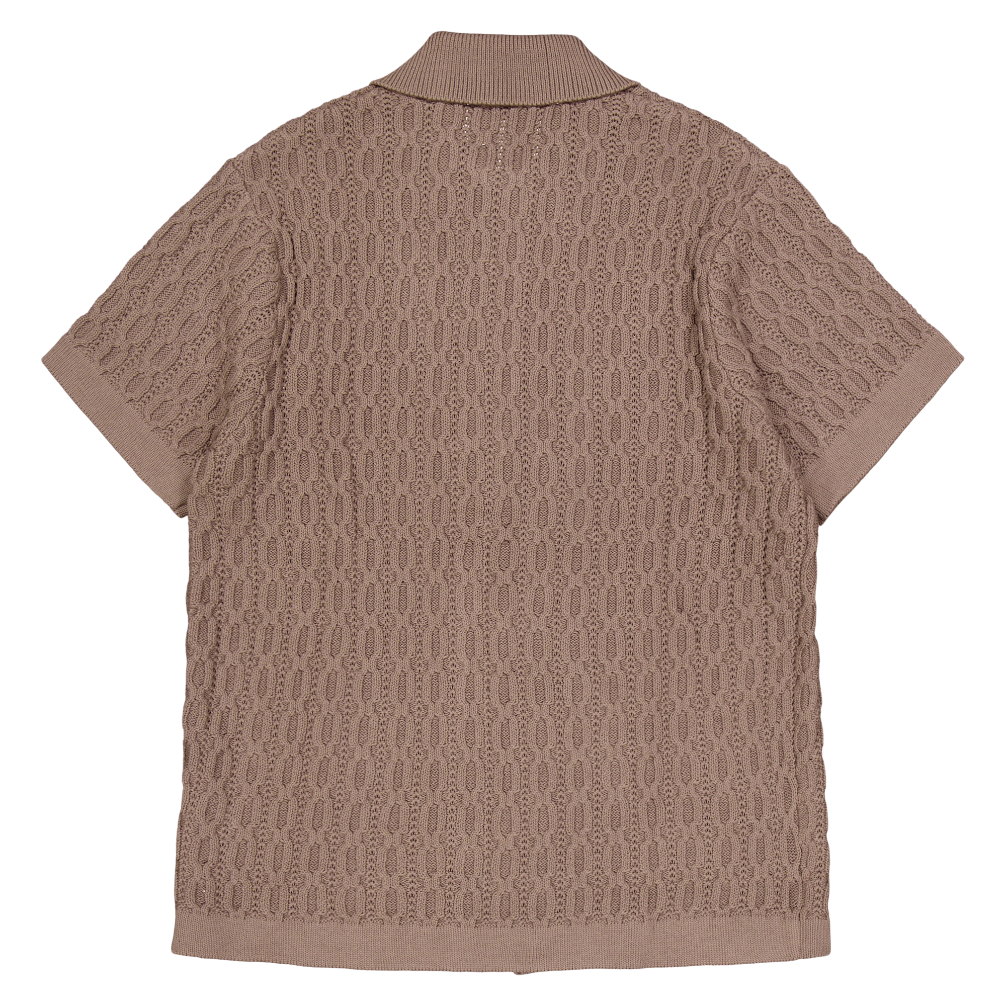 Garrett Knitted Ss Shirt Walnut - Bild 2