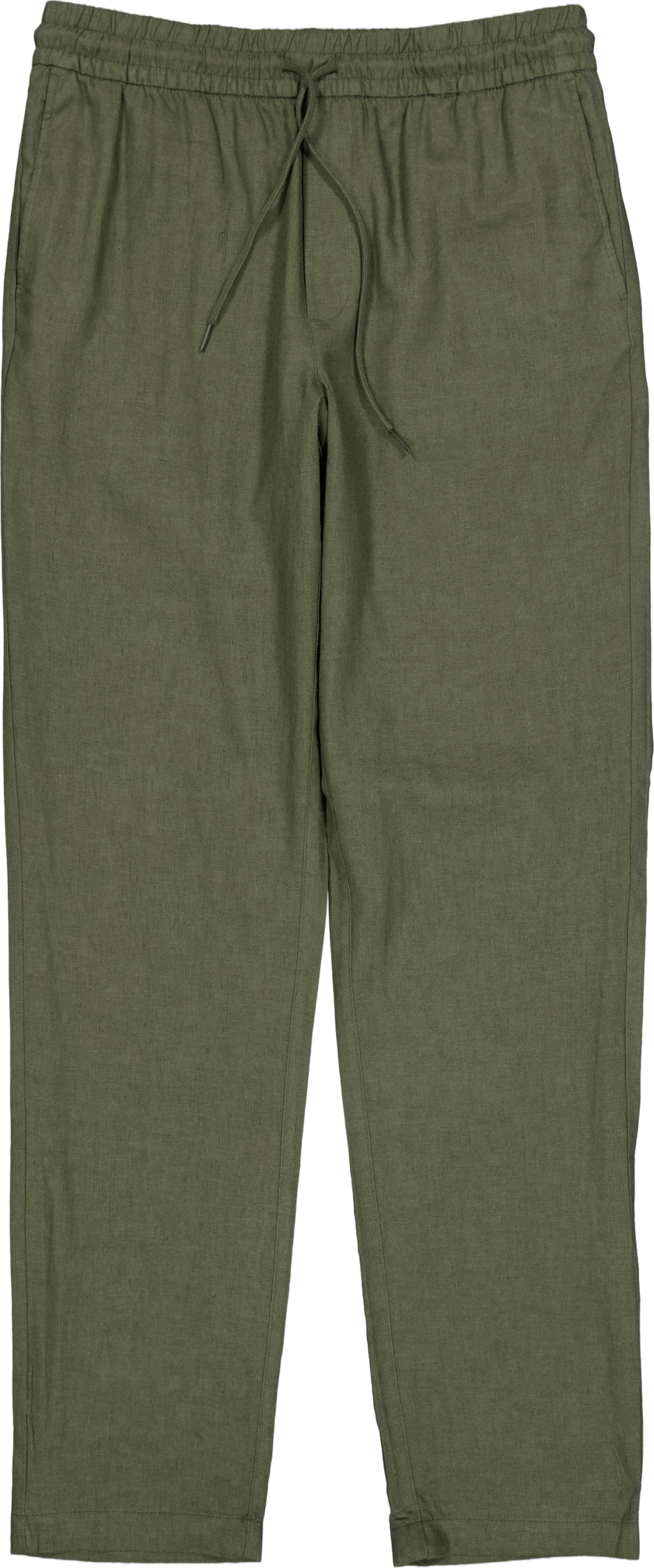 Patrick Linen Pants Forrest, Male, Apparels, Bottoms, Green, L