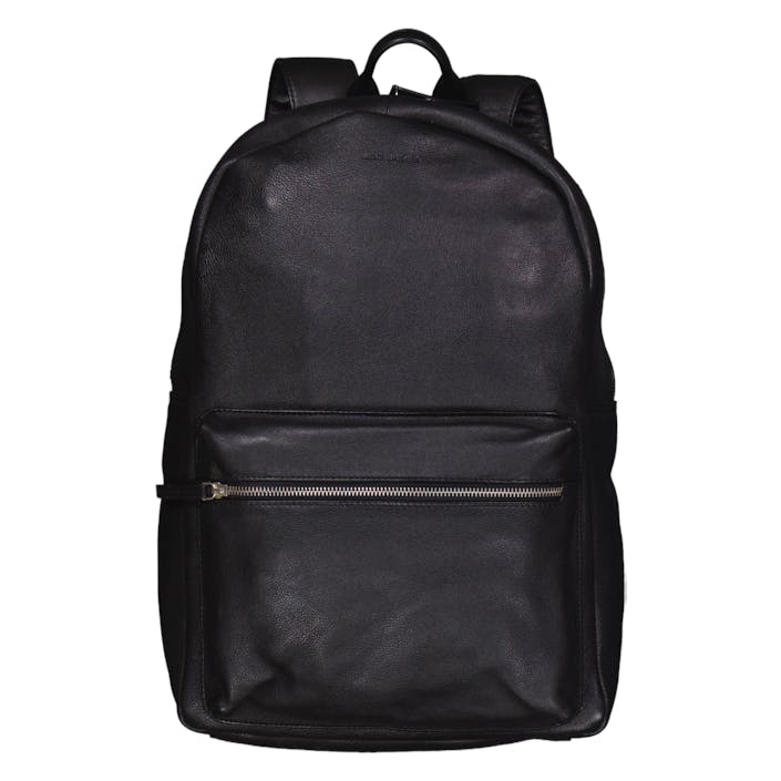 Leather Backpack, Male, Equipment, Accessories, Black, ONESIZE