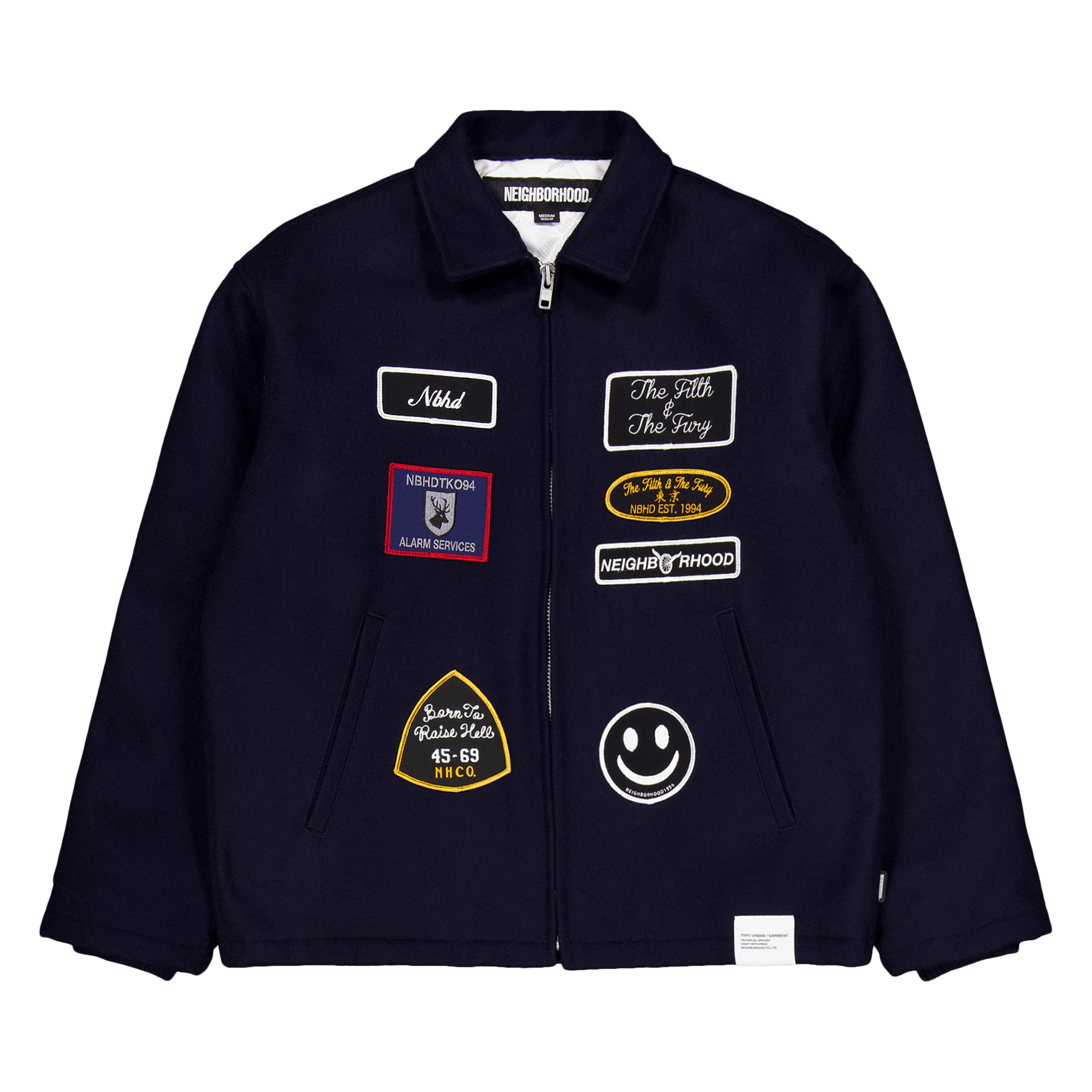 Melton Zip Up Jacket Navy