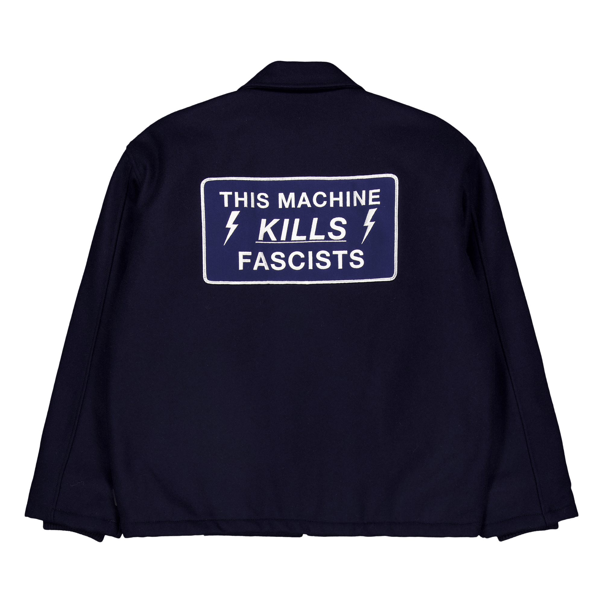 Melton Zip Up Jacket Navy - Bild 2