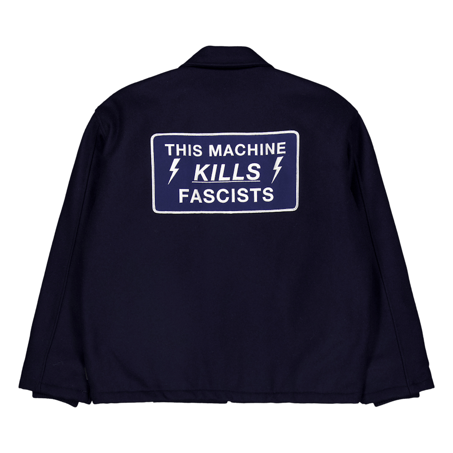 Melton Zip Up Jacket Navy - Bild 2