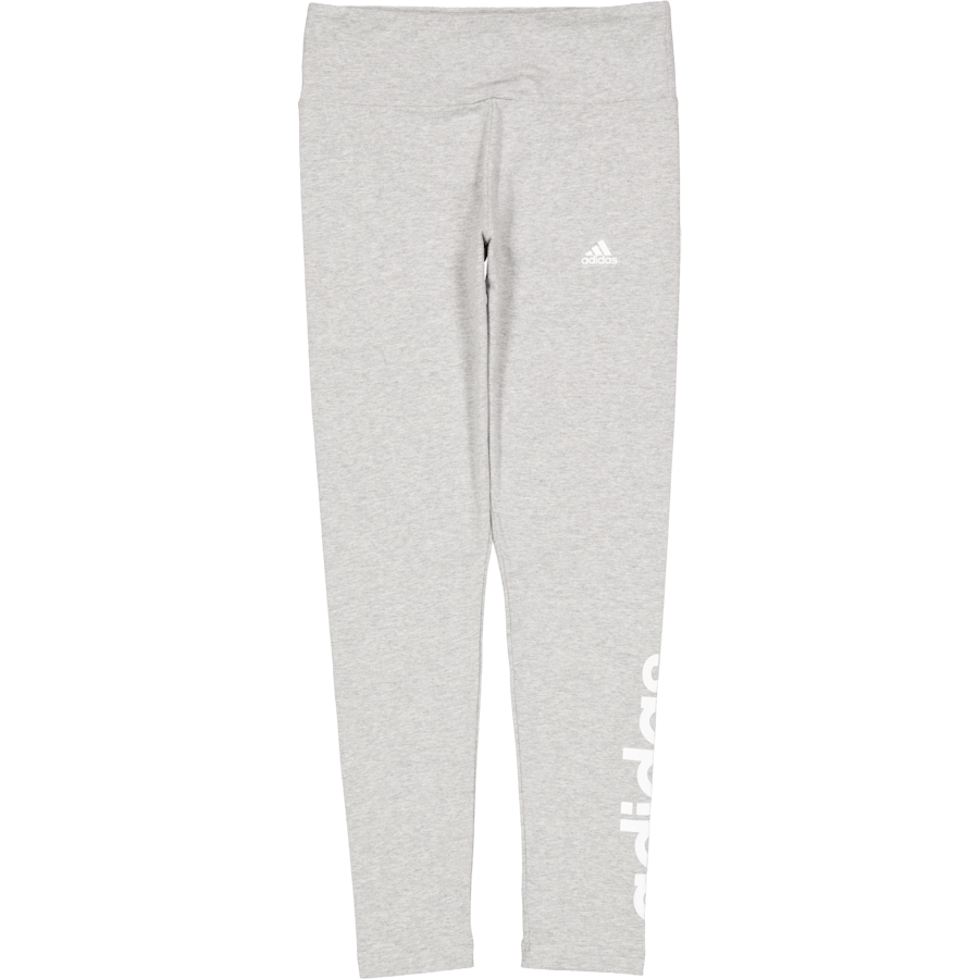 ESSENTIALS HIGH-WAISTED LOGO LEGGINGS Medium Grey Heather / White