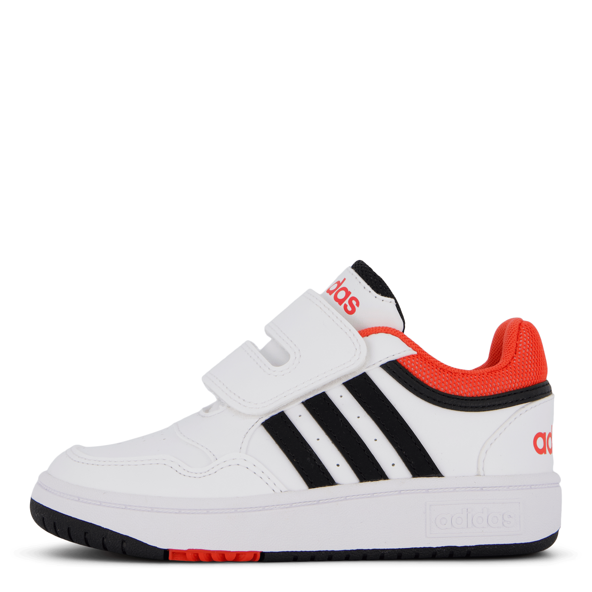 Hoops Shoes Cloud White / Core Black / Bright Red, Unisex, Shoes, Trainers, Sneakers, White, EU 27