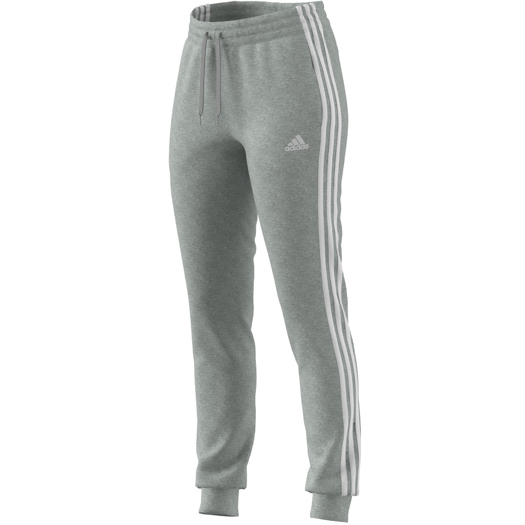 Essentials Single Jersey 3-Stripes Joggers Medium Grey Heather / White