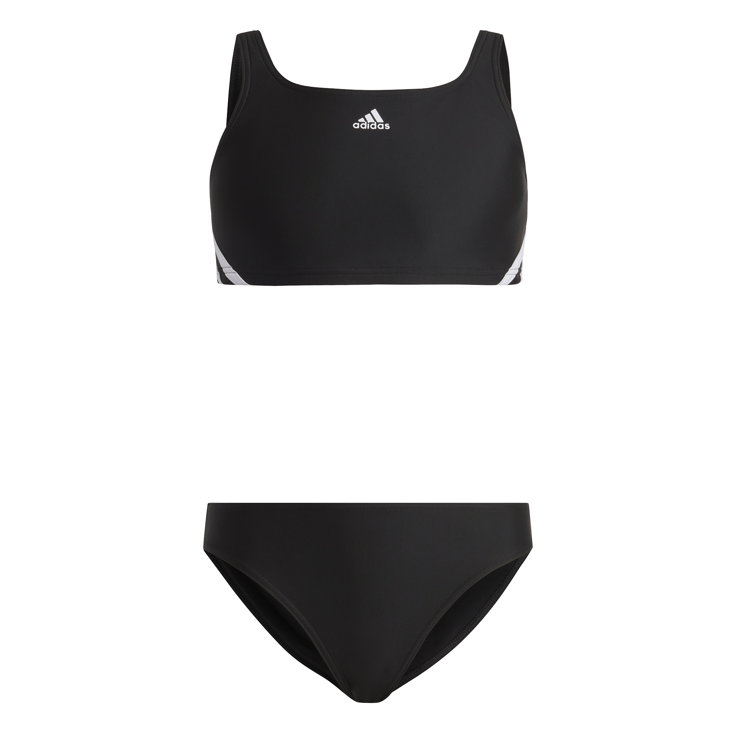 3-Stripes Bikini Black / White, Unisex, Kleding, Zwemkleding, Zwemmen, Zwart, 164