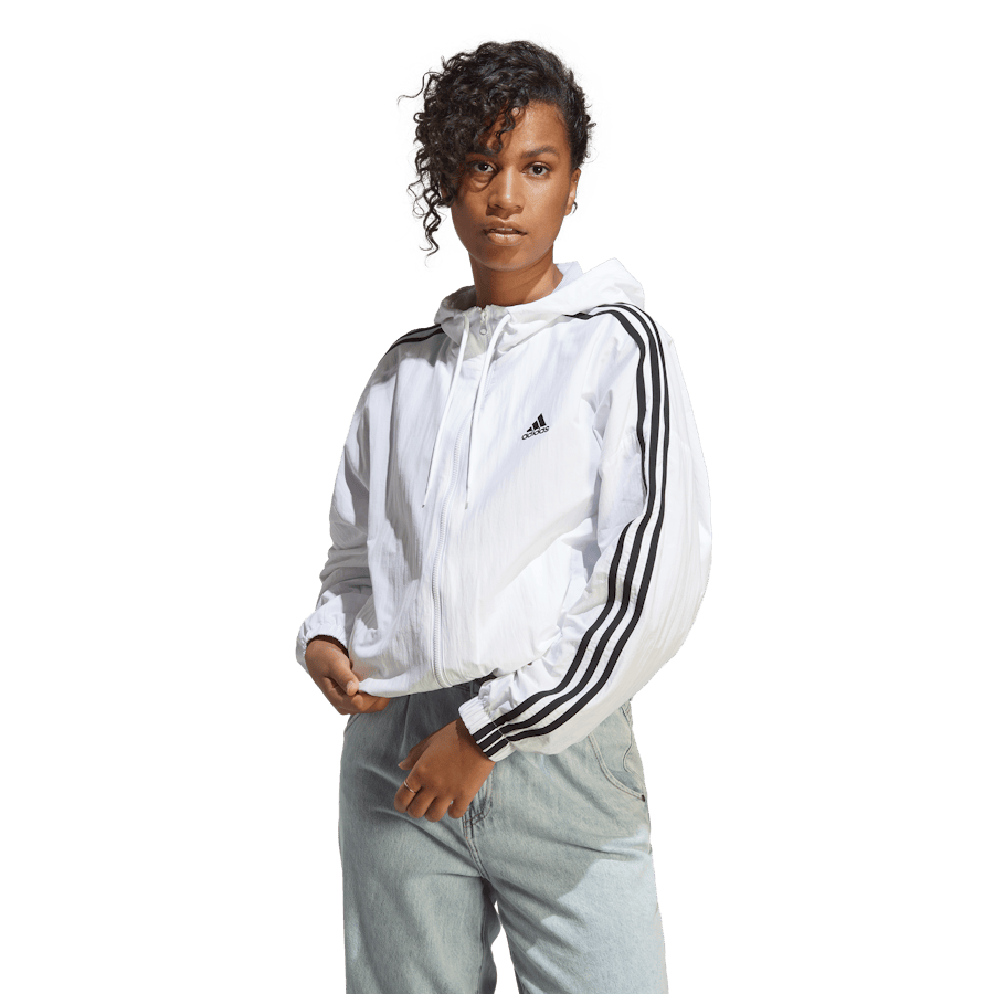 Essentials 3-Stripes Woven Windbreaker White