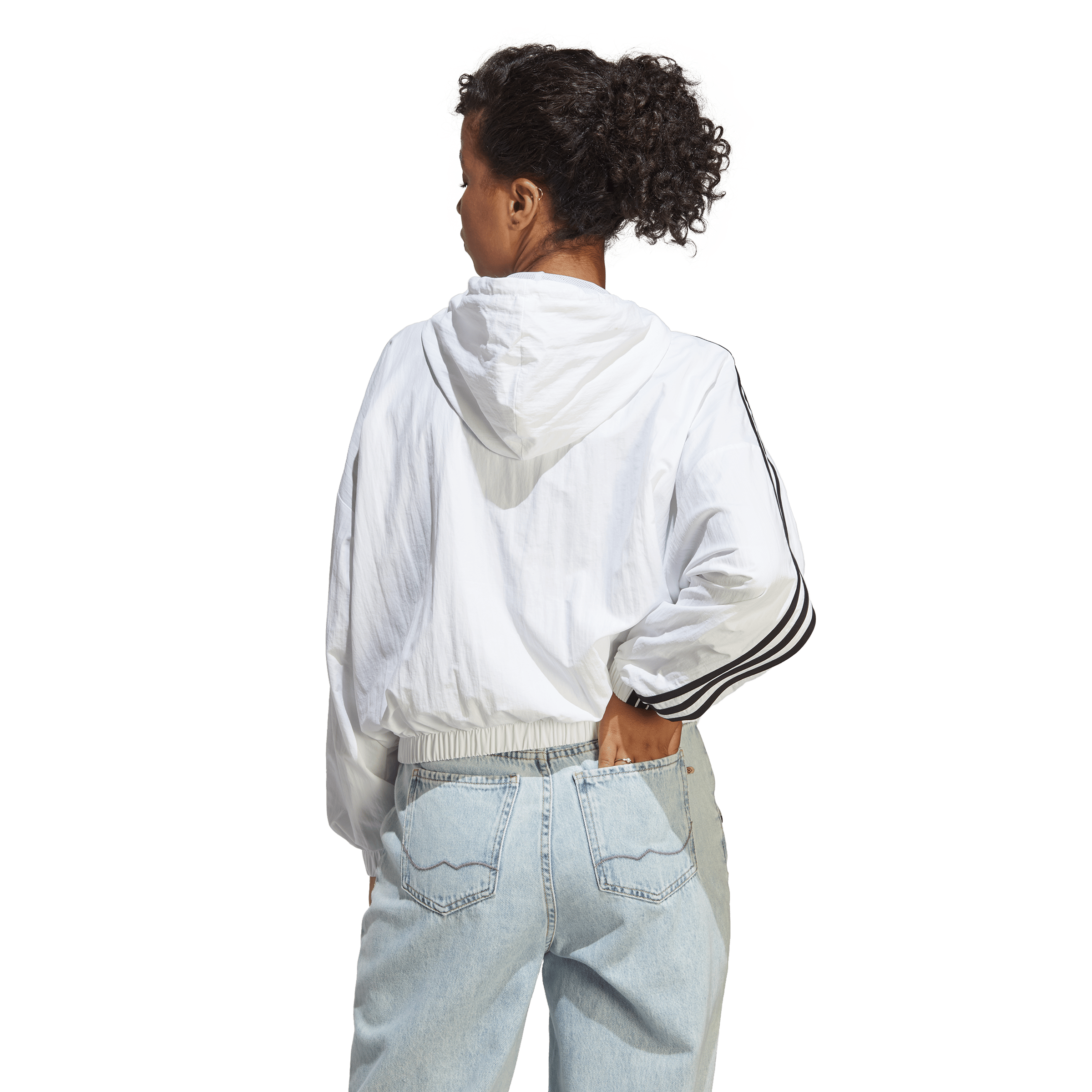 Essentials 3-Stripes Woven Windbreaker White - Bild 2