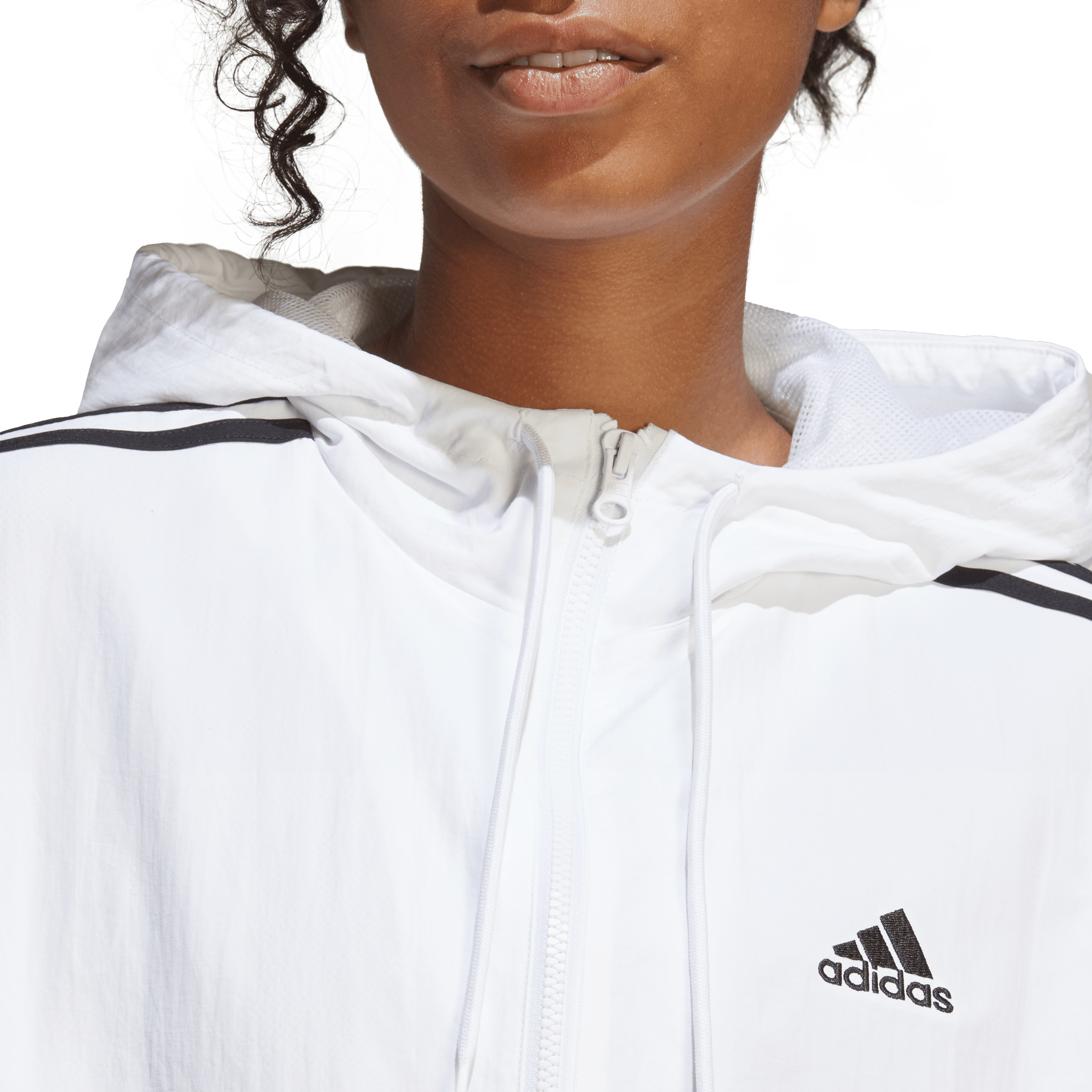 Essentials 3-Stripes Woven Windbreaker White - Bild 3