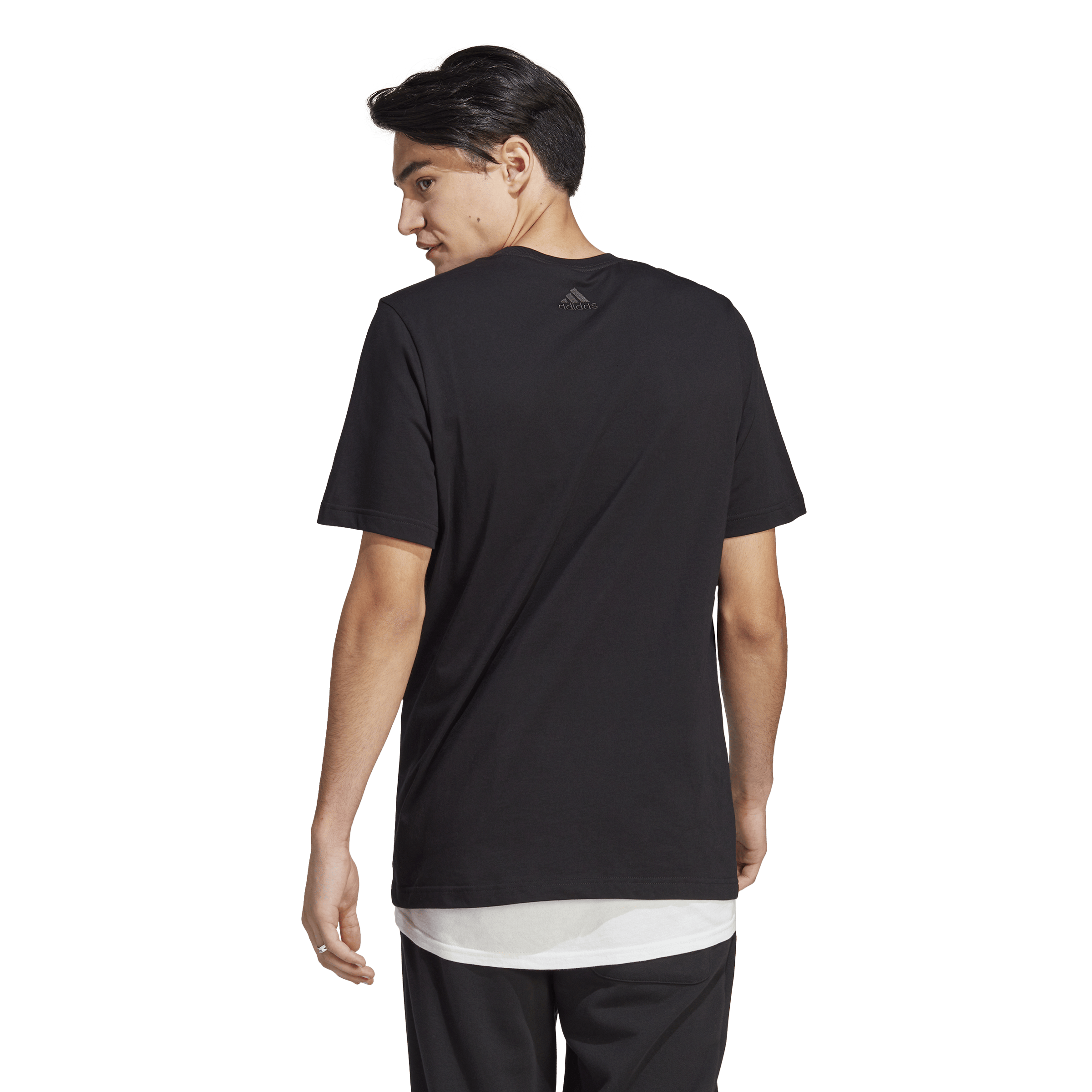 Essentials Single Jersey Linear Embroidered Logo T-Shirt Black - Bild 2