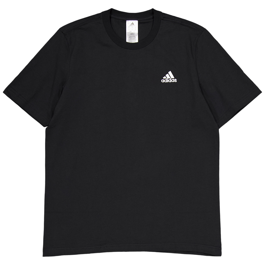 Essentials Single Jersey Embroidered Small Logo T-Shirt Black