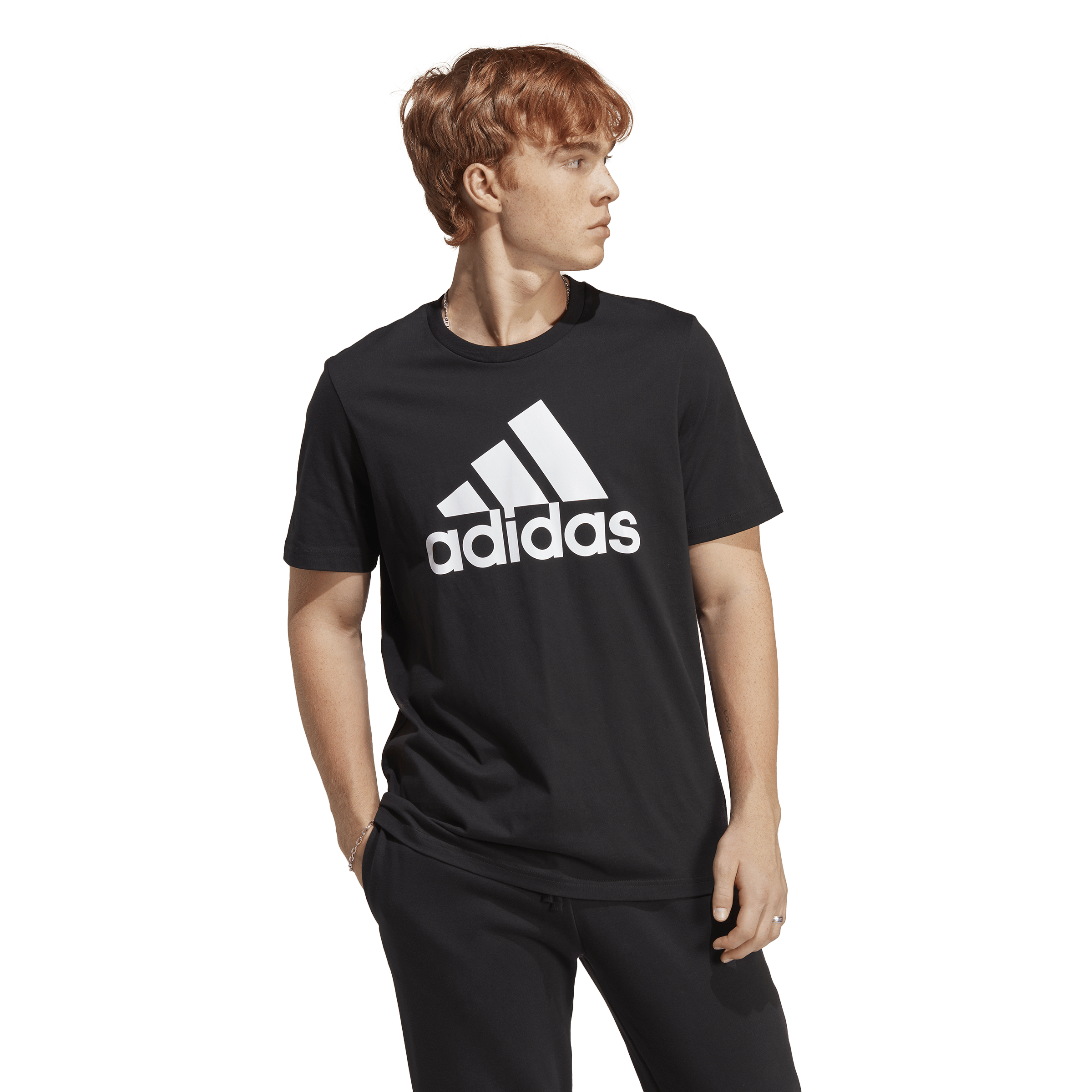 Essentials Single Jersey Big Logo T-Shirt Black / White