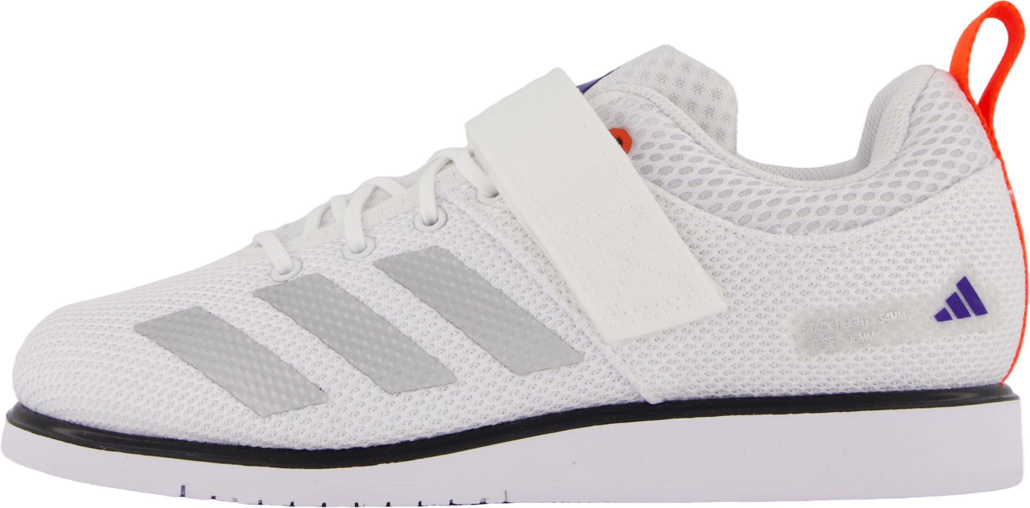 Powerlift 5 Weightlifting Shoes Cloud White / Silver Metallic / Core Black, Unisex, Topánky, Cvičebná obuv, Posilovať, Biely, EU 42 2/3