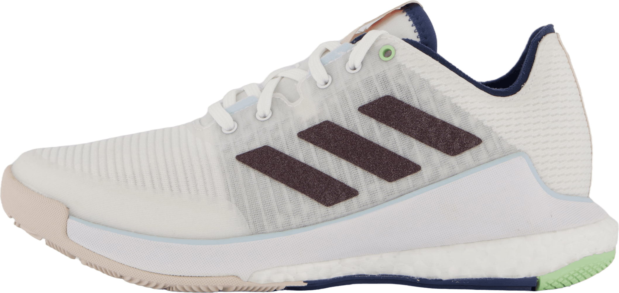 Crazyflight Shoes Cloud White / Aurora Met. / Bright Red, Female, Sko, Treningssko, sportssko, Innebandy, Hvit, EU 37 1/3