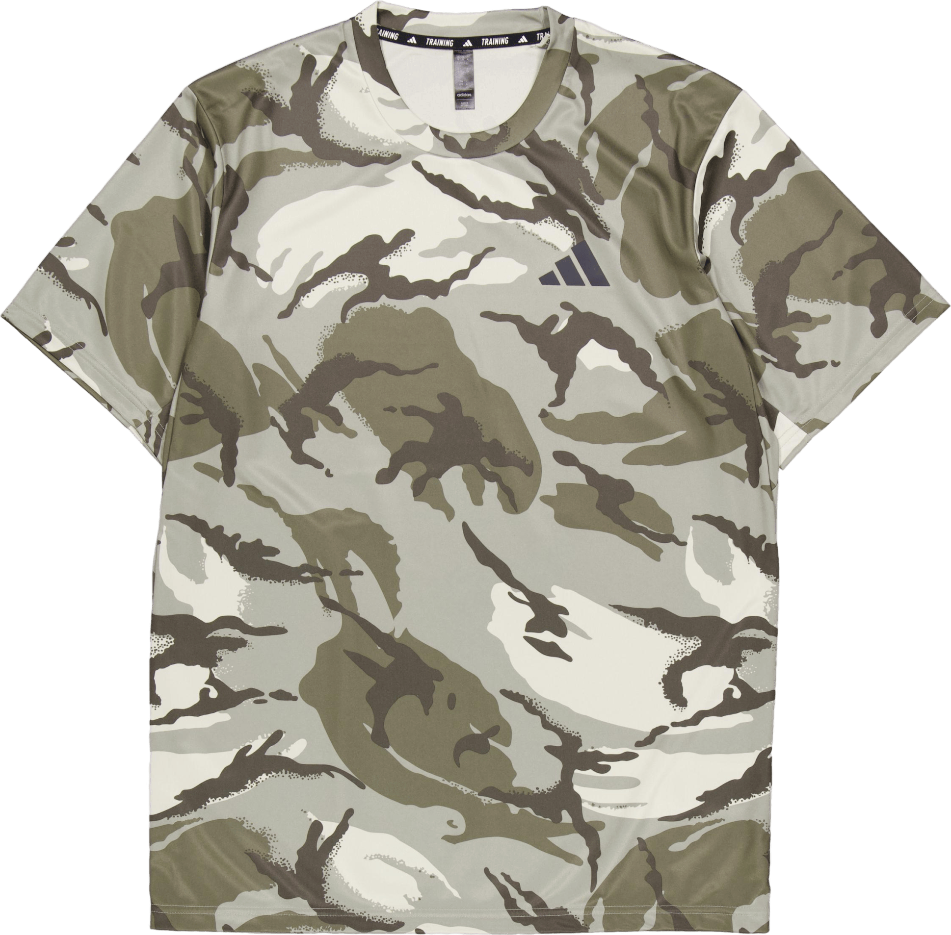 Train Essentials Seasonal Camo T-Shirt Beige, Male, Ropa, Camiseta de manga corta, Fitness, Beige, S