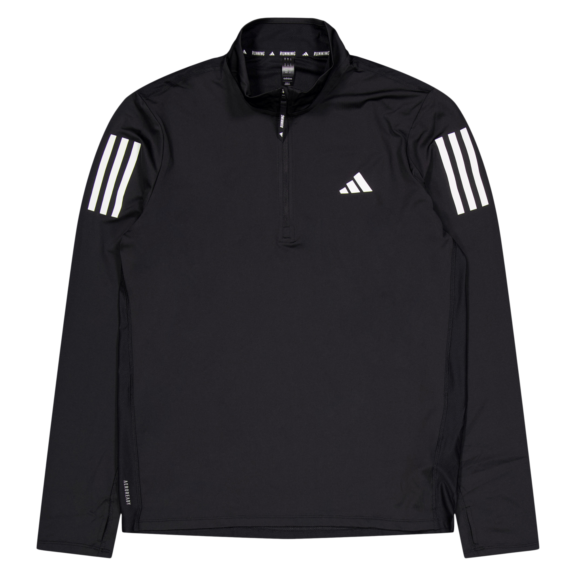 Own the Run Half-Zip Jacket Black, Male, Odevy, Košele, Beží, Čierna, XXL
