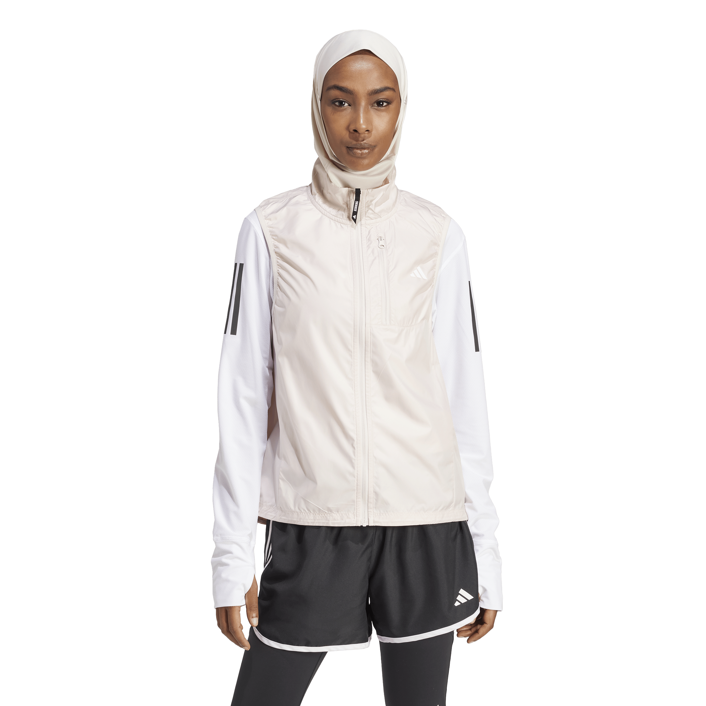 Own the Run Vest Putty Mauve, Female, Odevy, bundy, Beží, Biely, XL