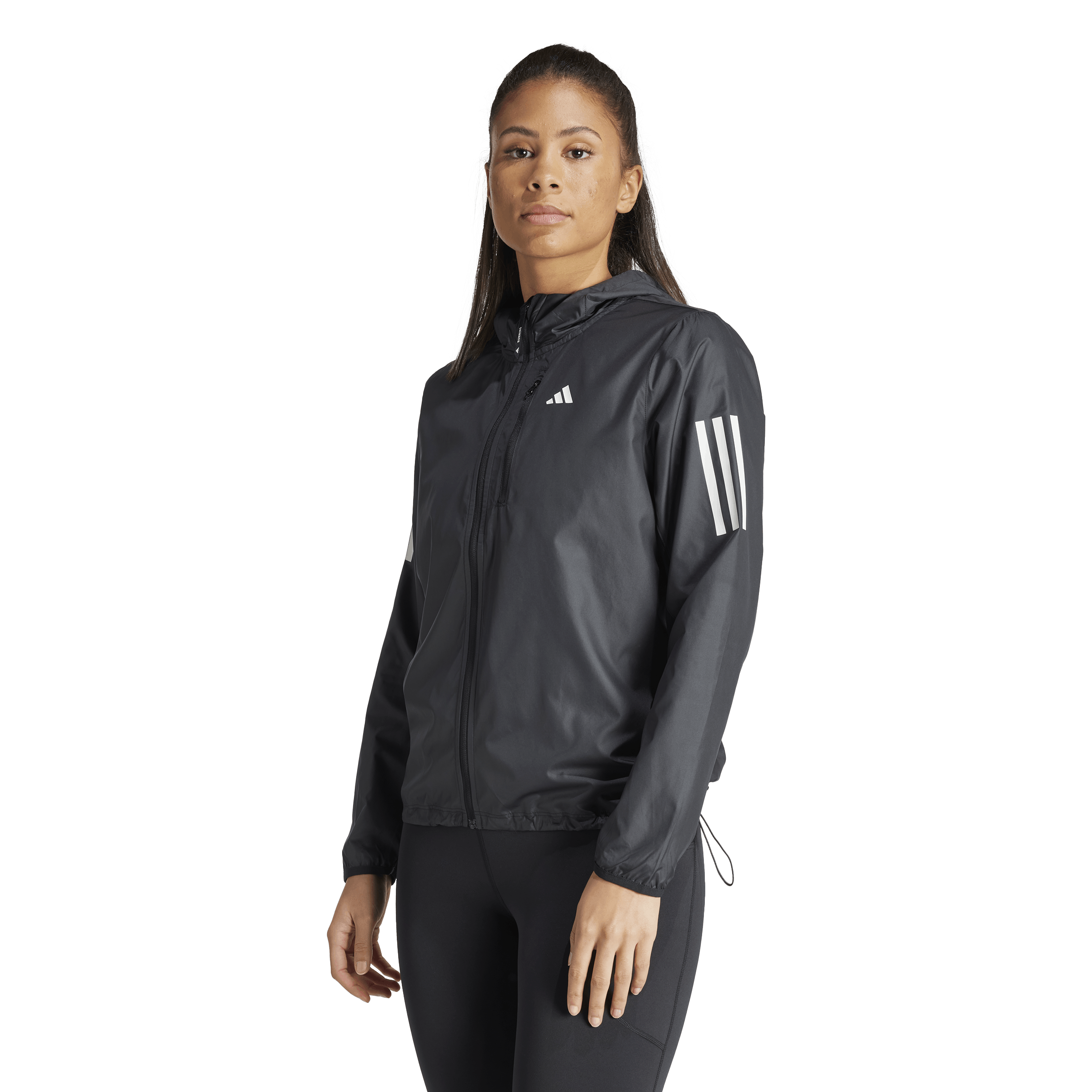 Own The Run Jacket Black, Female, Apparels, jackets, Running, Black, S