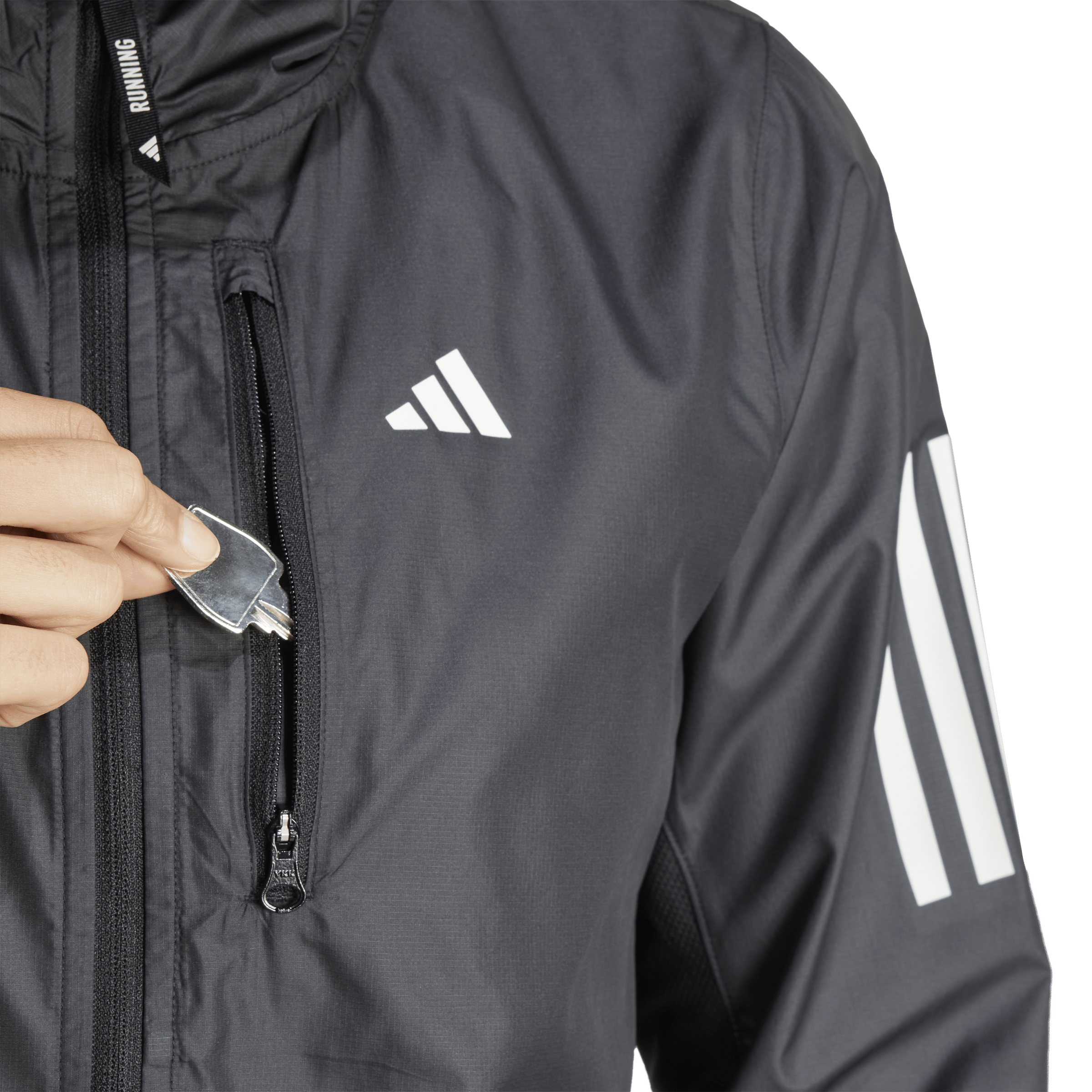 Own The Run Jacket Black - Bild 3