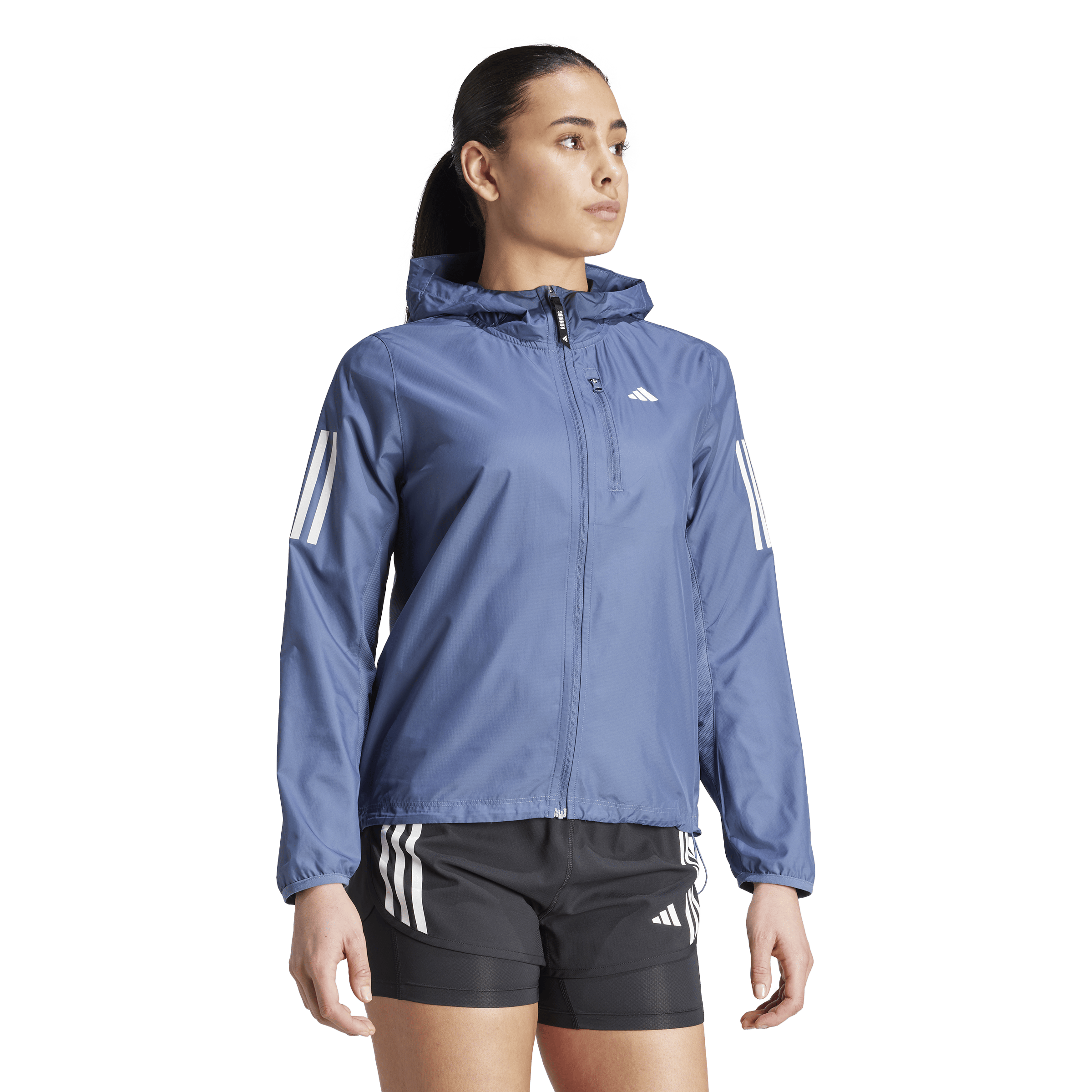 Own The Run Jacket Blue, Female, Odevy, bundy, Beží, Modrá, XL