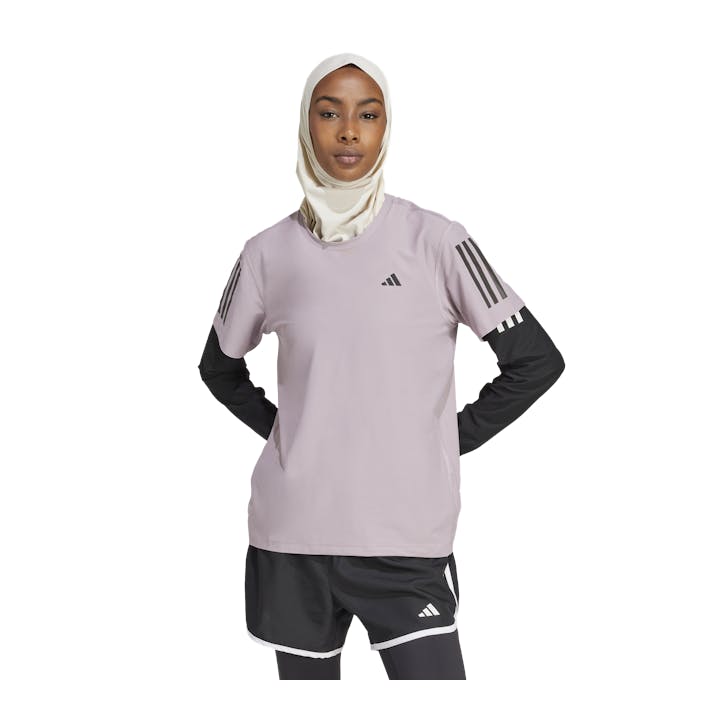 Own The Run T-Shirt Preloved Fig, Female, Apparels, T-shirt, Running, Beige, L