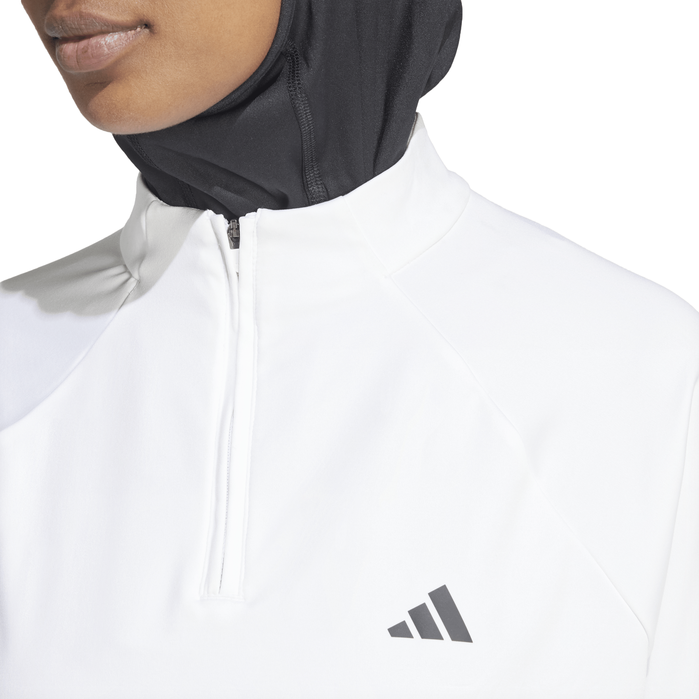 Train Essentials Minimal Branding 1/4-Zip Cover Up White - Bild 3