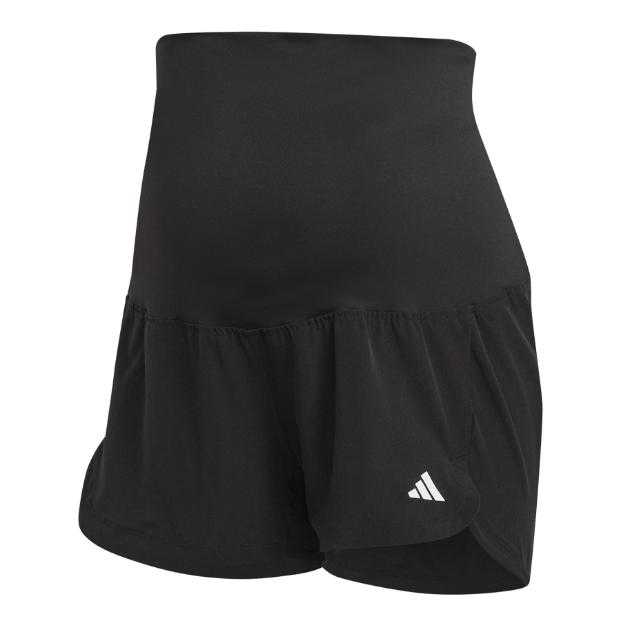 Pacer Woven Stretch Training Maternity Shorts Black / White - Bild 6