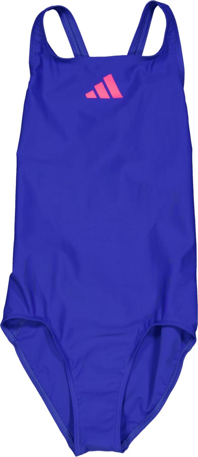 Solid Small Logo Swimsuit Royal Blue / Lucid Pink