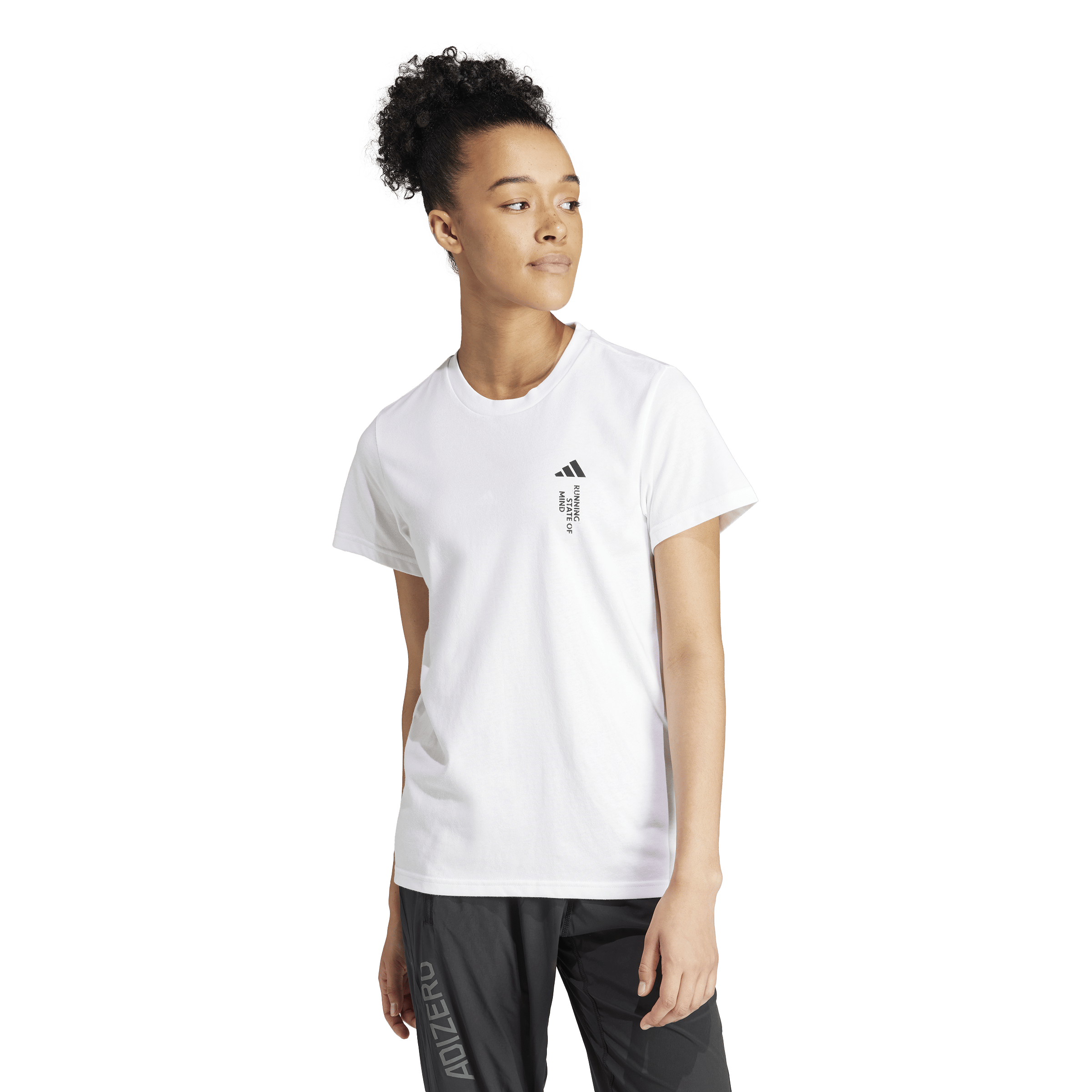 Running State of Mind Graphic T-Shirt White, Female, Apparels, T-shirt, Running, White, XS