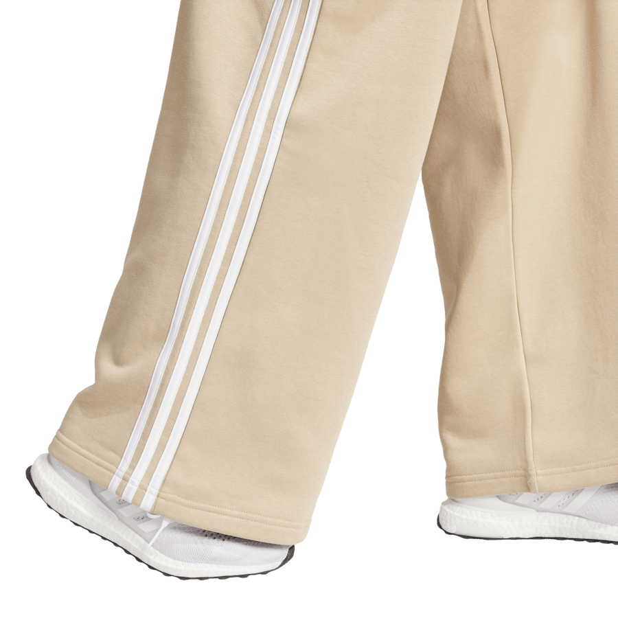 Essentials 3-Stripes Fleece Wide Joggers Beige - Bild 4