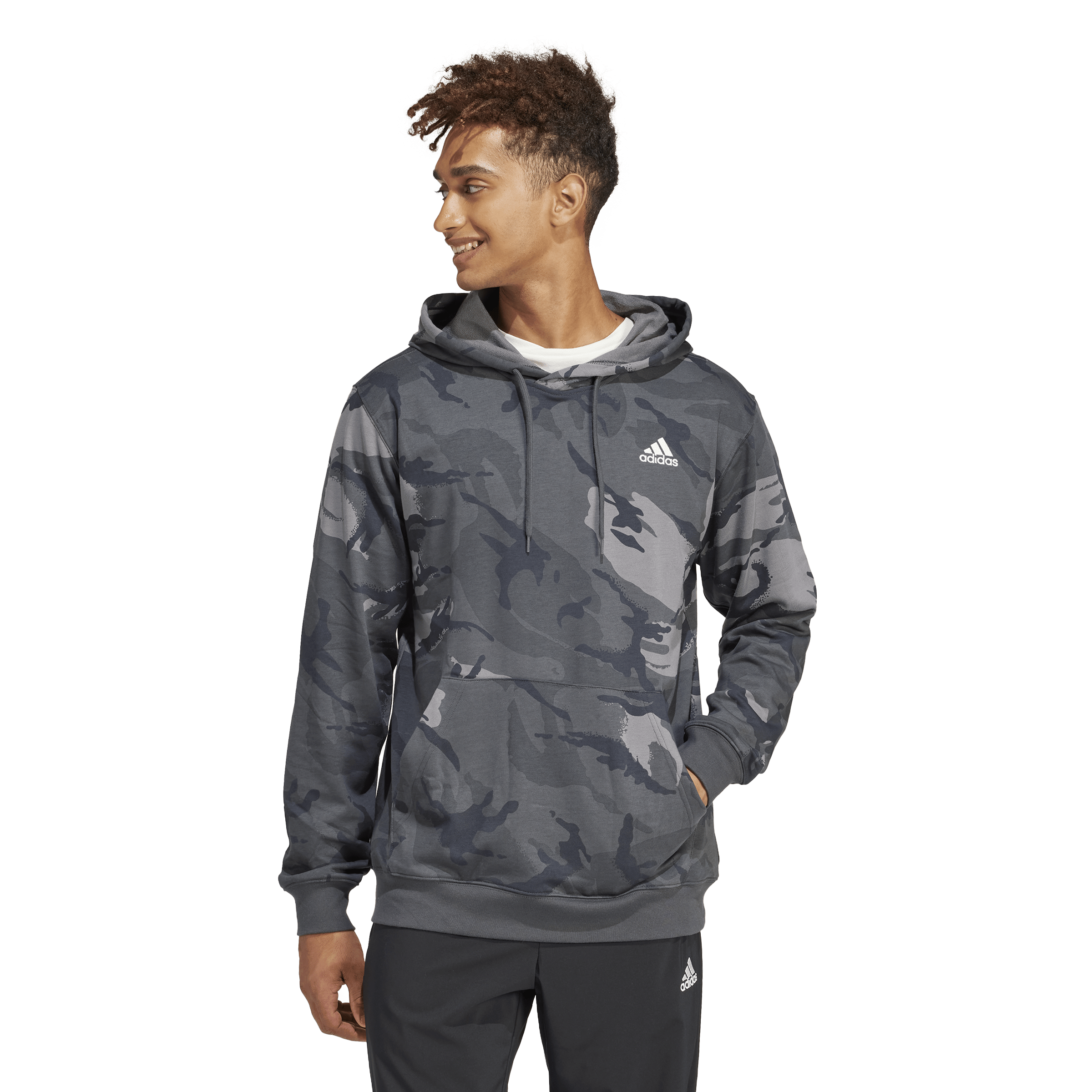 Seasonal Essentials Camouflage Hoodie Dark Grey