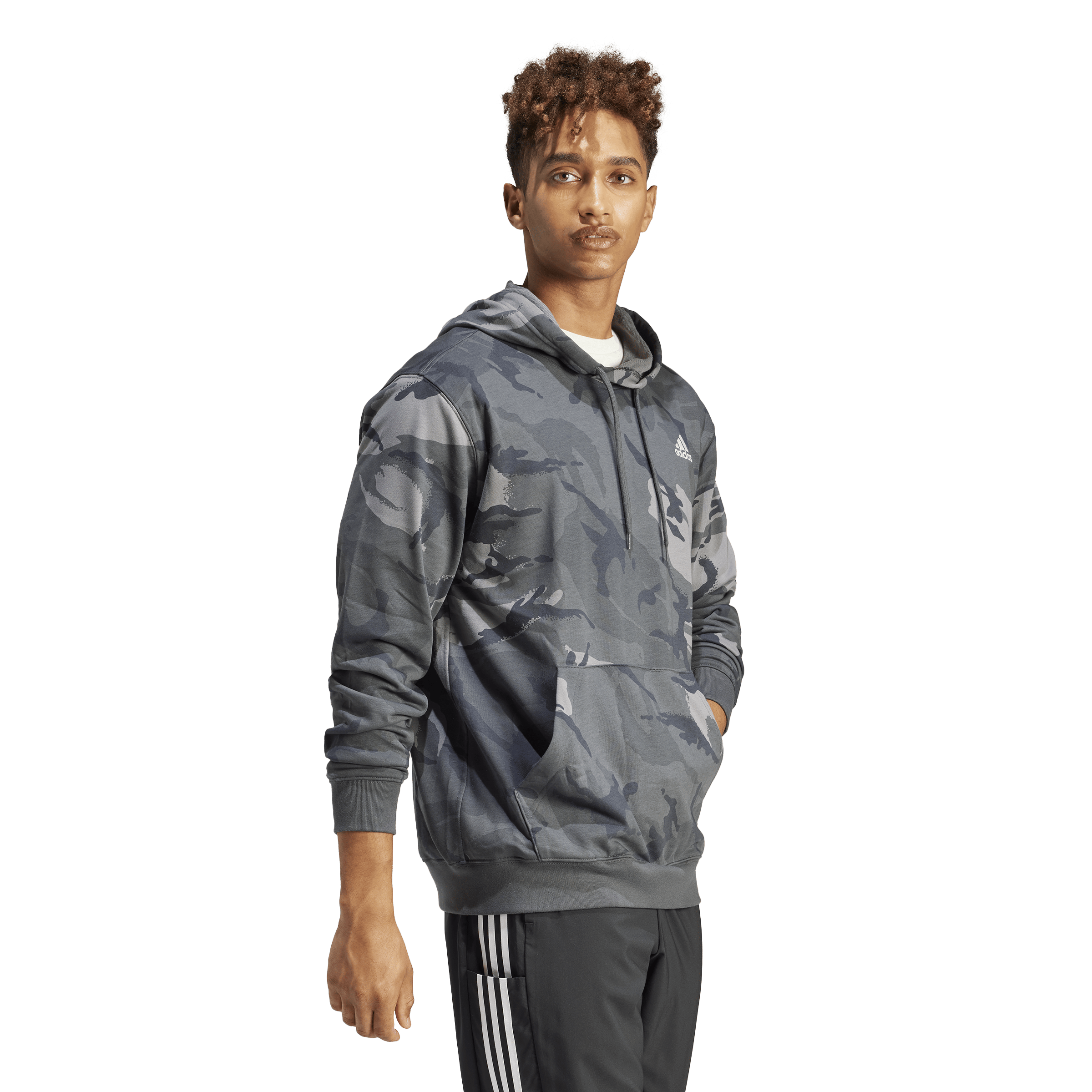 Seasonal Essentials Camouflage Hoodie Dark Grey - Bild 4