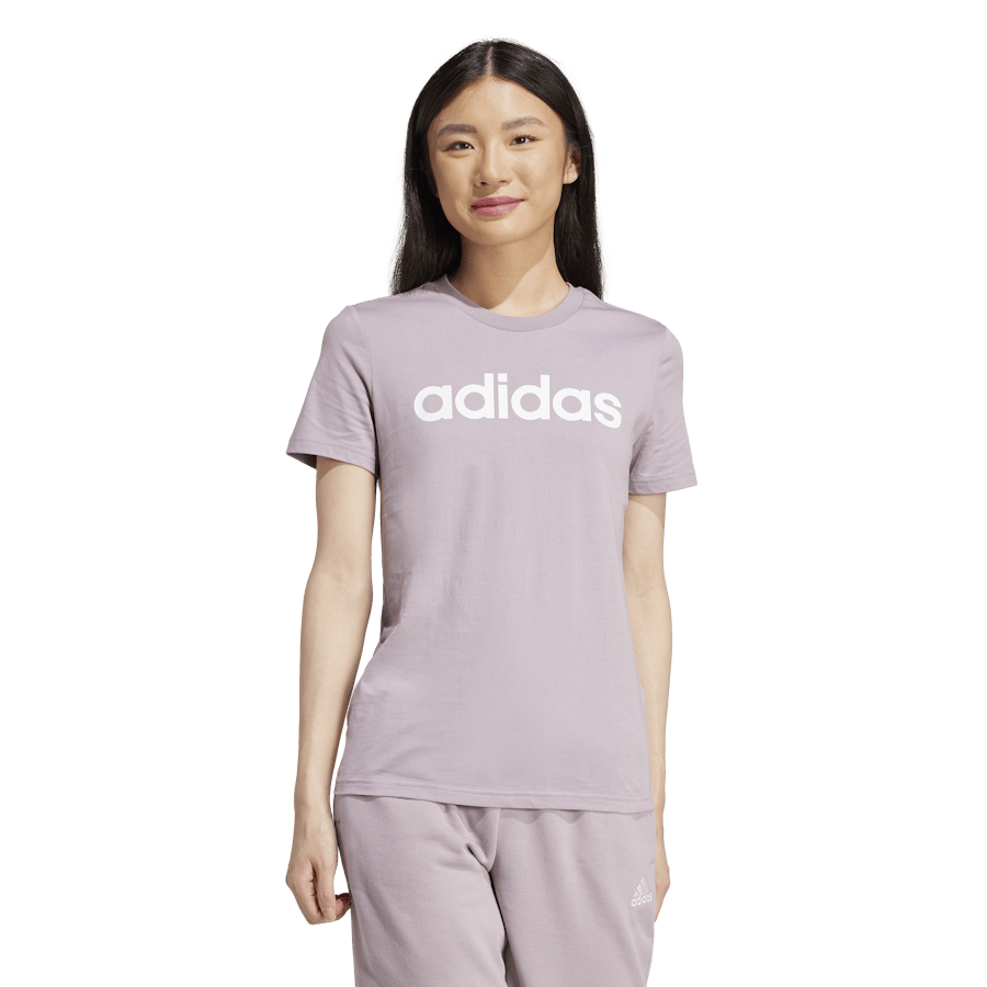 Essentials Slim Logo T-Shirt Preloved Fig / White