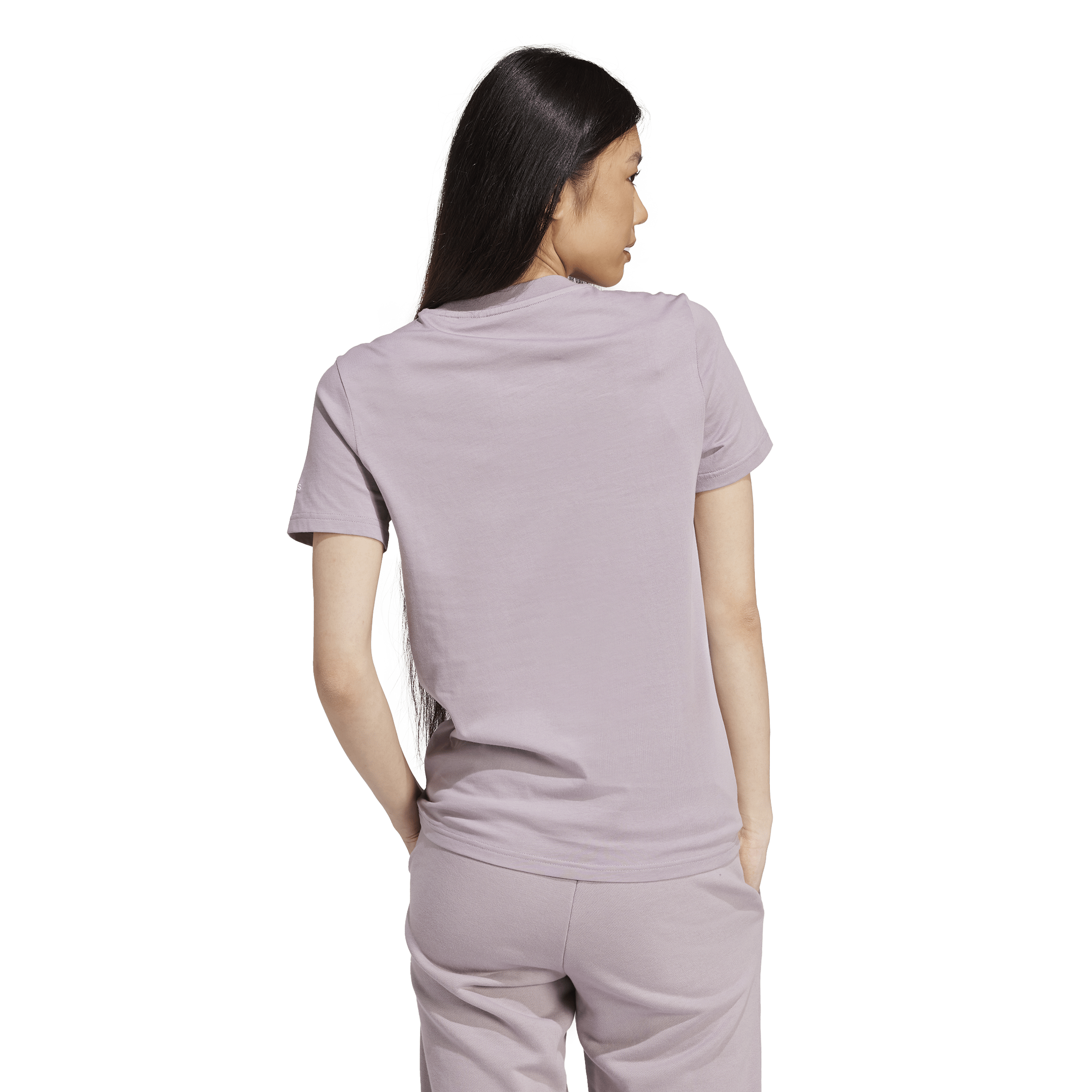 Essentials Slim Logo T-Shirt Preloved Fig / White - Bild 2