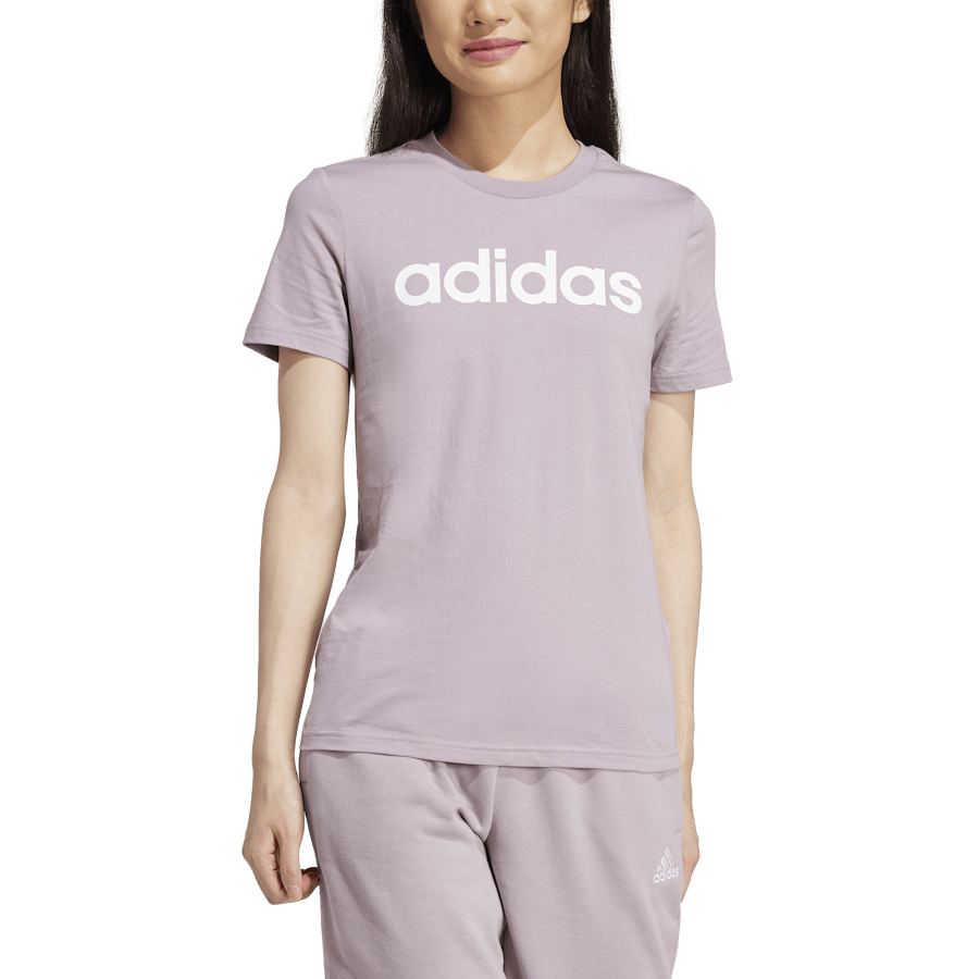 Essentials Slim Logo T-Shirt Preloved Fig / White - Bild 3