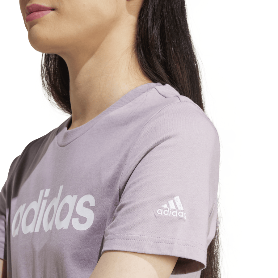 Essentials Slim Logo T-Shirt Preloved Fig / White - Bild 6