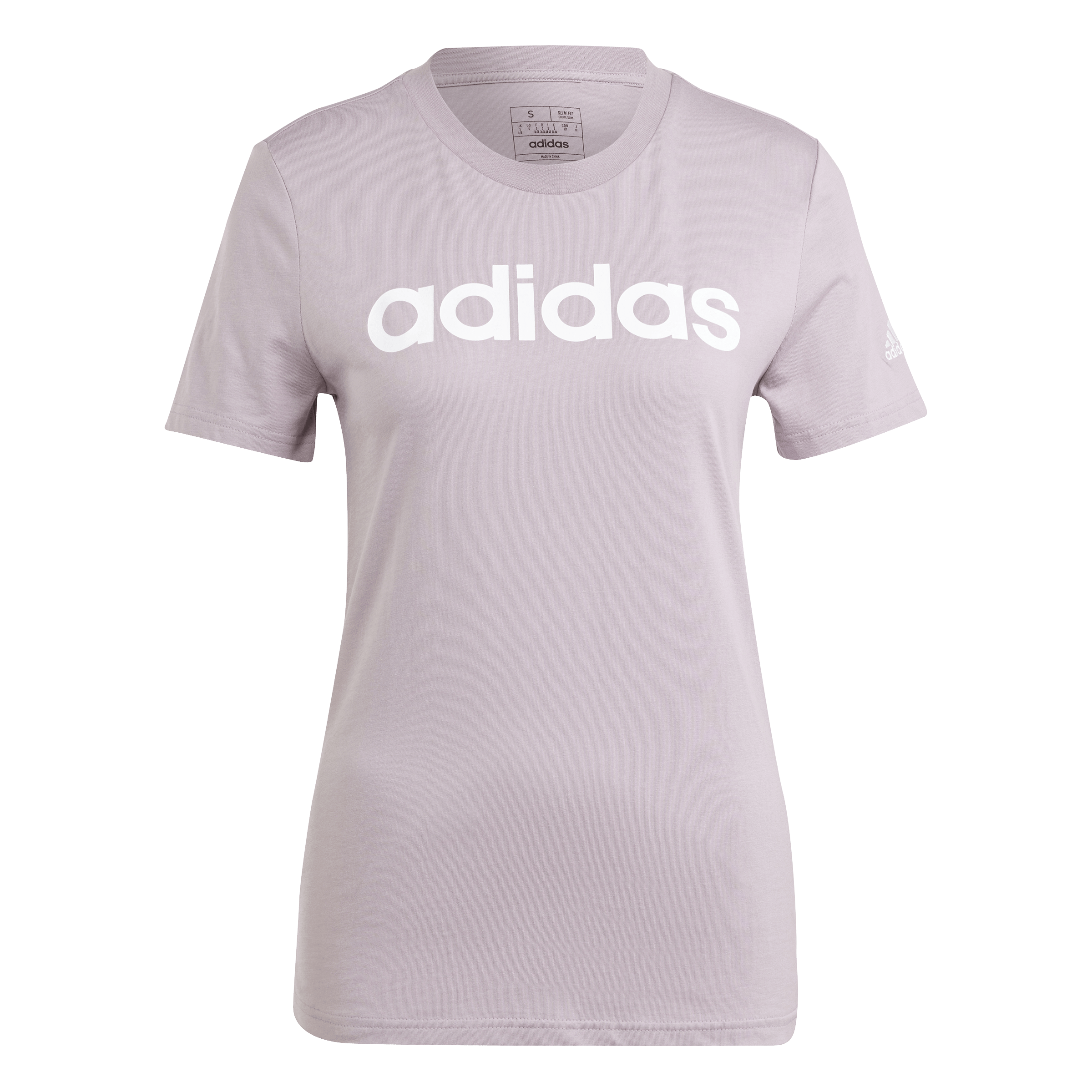 Essentials Slim Logo T-Shirt Preloved Fig / White - Bild 7