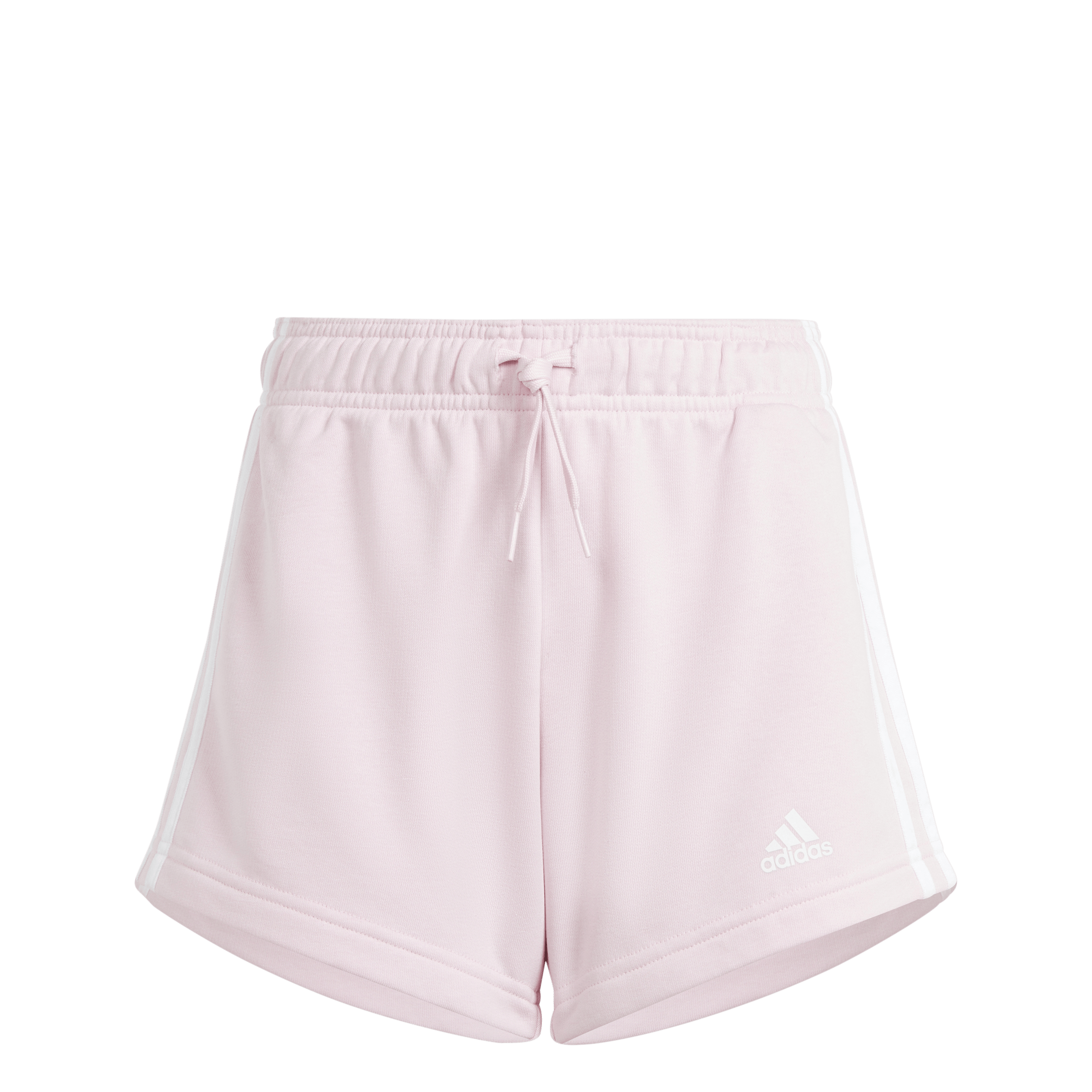 Essentials 3-Stripes Shorts Clear Pink / White, Unisex, Apparels, Shorts, White, 152