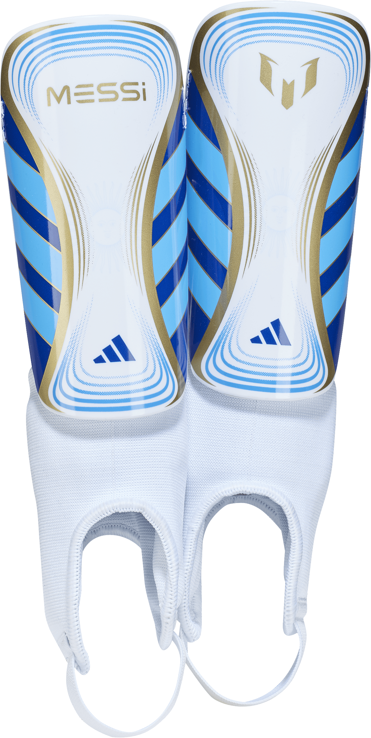 Messi Match Shin Guards Kids White, Unisex, Attrezzature, Protezione, Calcio, S