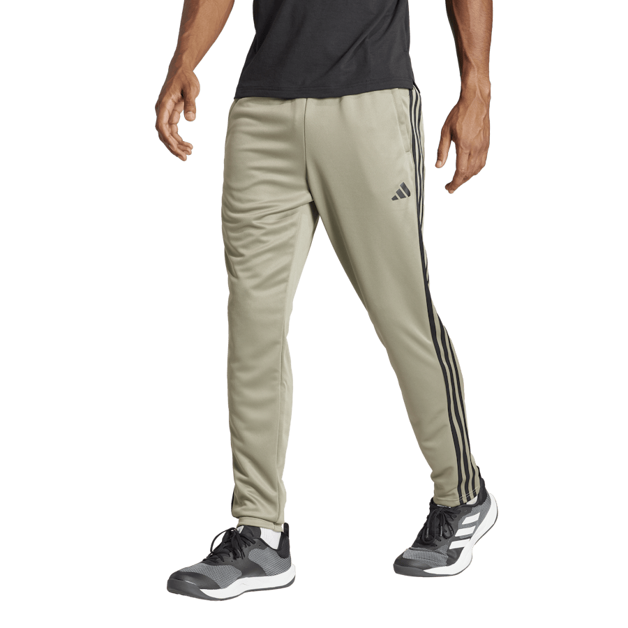 Train Essentials 3-Stripes Training Joggers Silver Pebble / Black