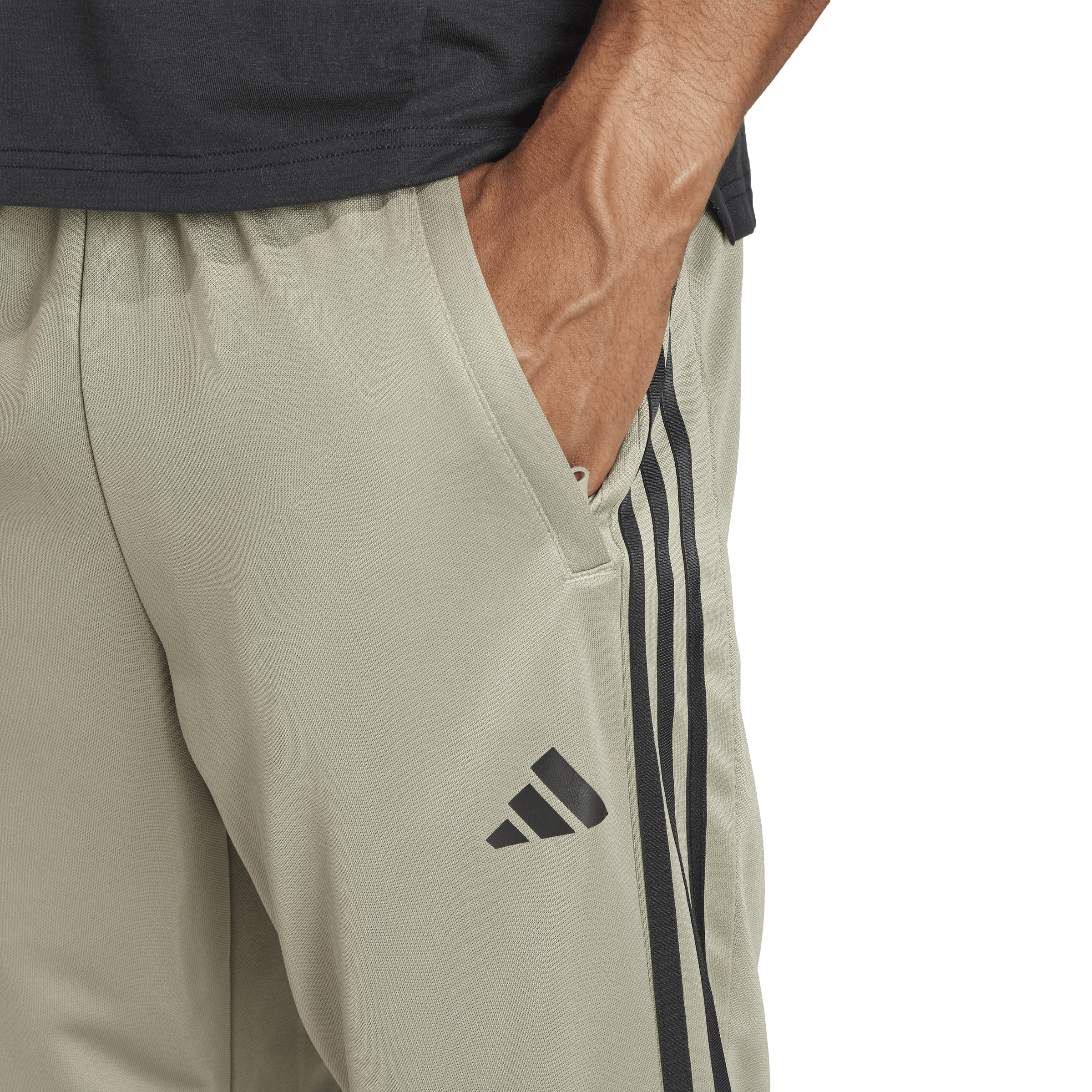 Train Essentials 3-Stripes Training Joggers Silver Pebble / Black - Bild 3