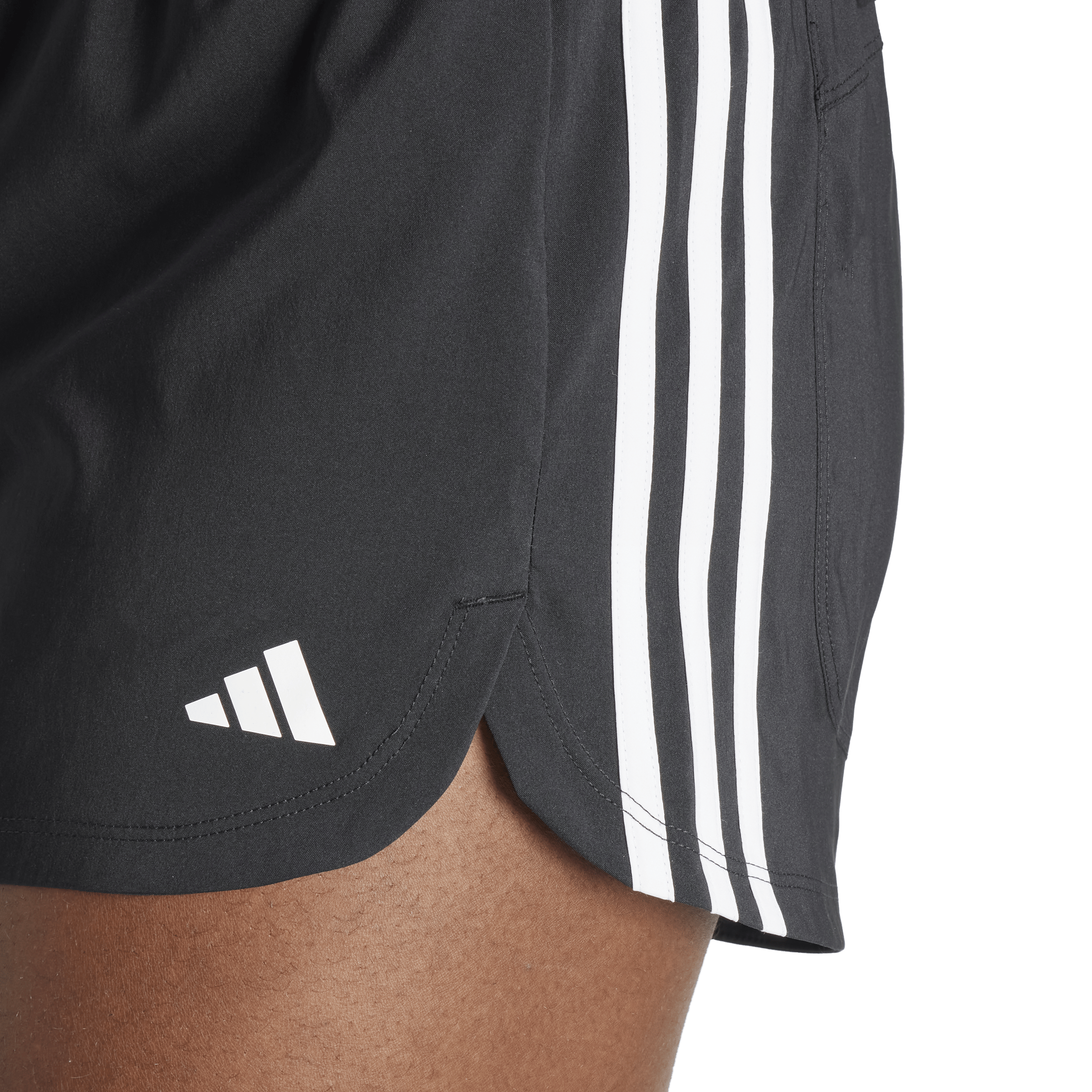 Pacer Training 3-Stripes Woven High-Rise Shorts Black / White - Bild 3