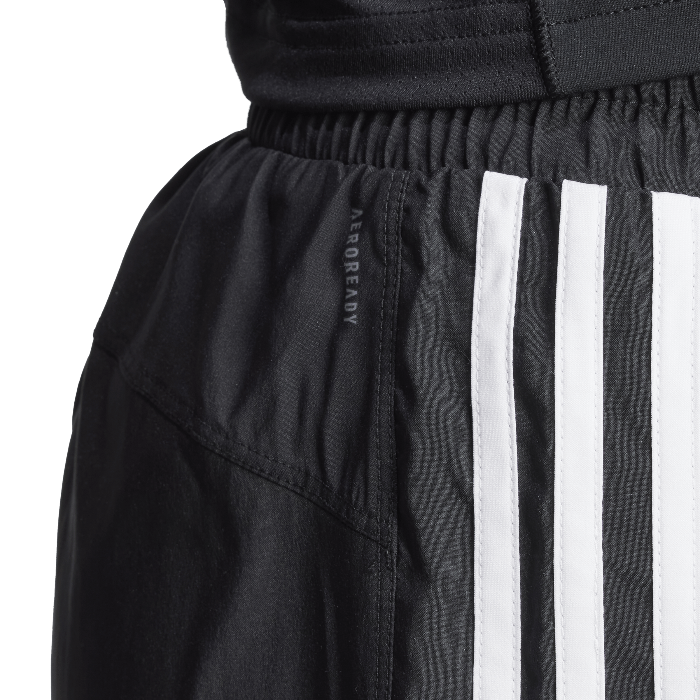 Pacer Training 3-Stripes Woven High-Rise Shorts Black / White - Bild 4