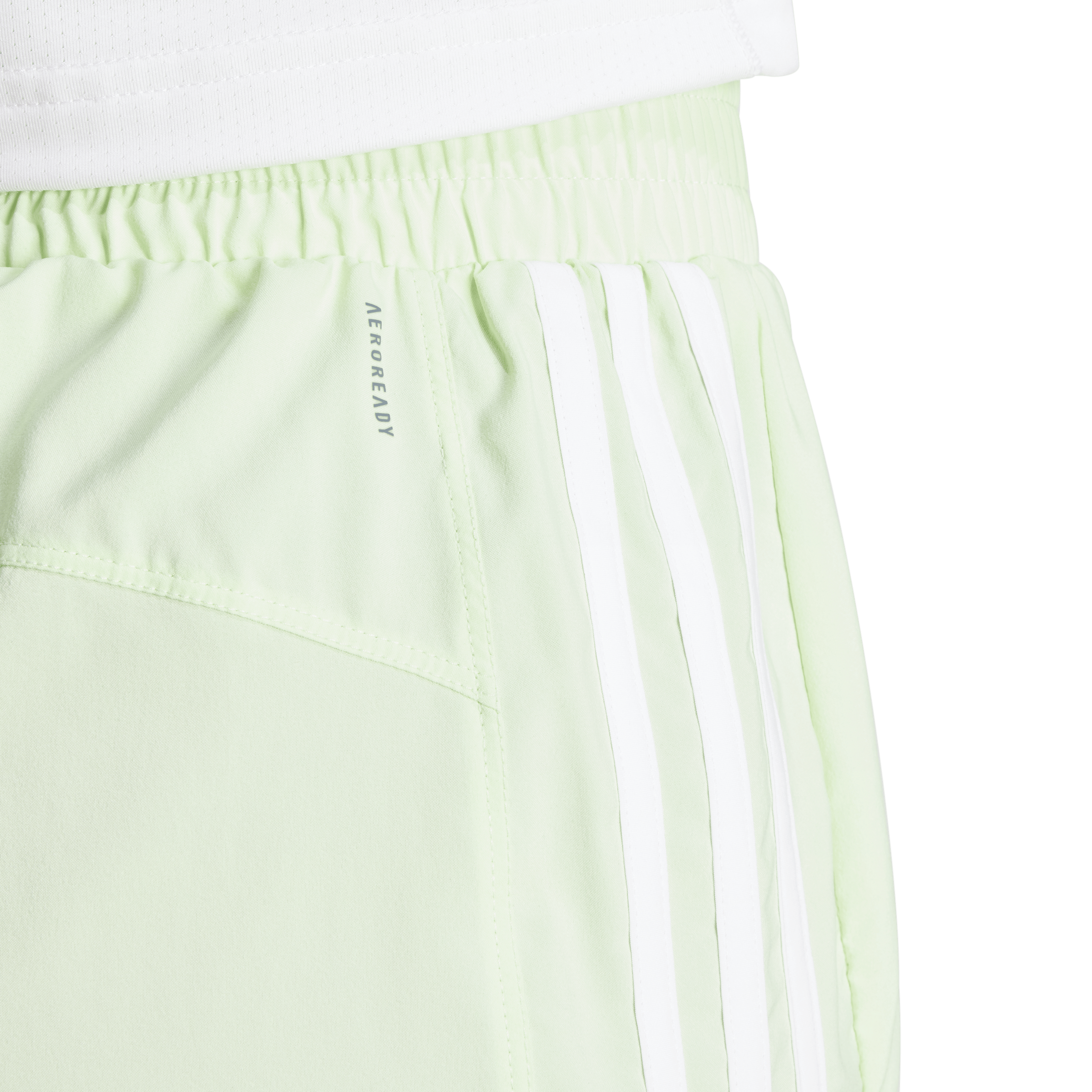 Pacer Training 3-Stripes Woven High-Rise Shorts Green - Bild 3