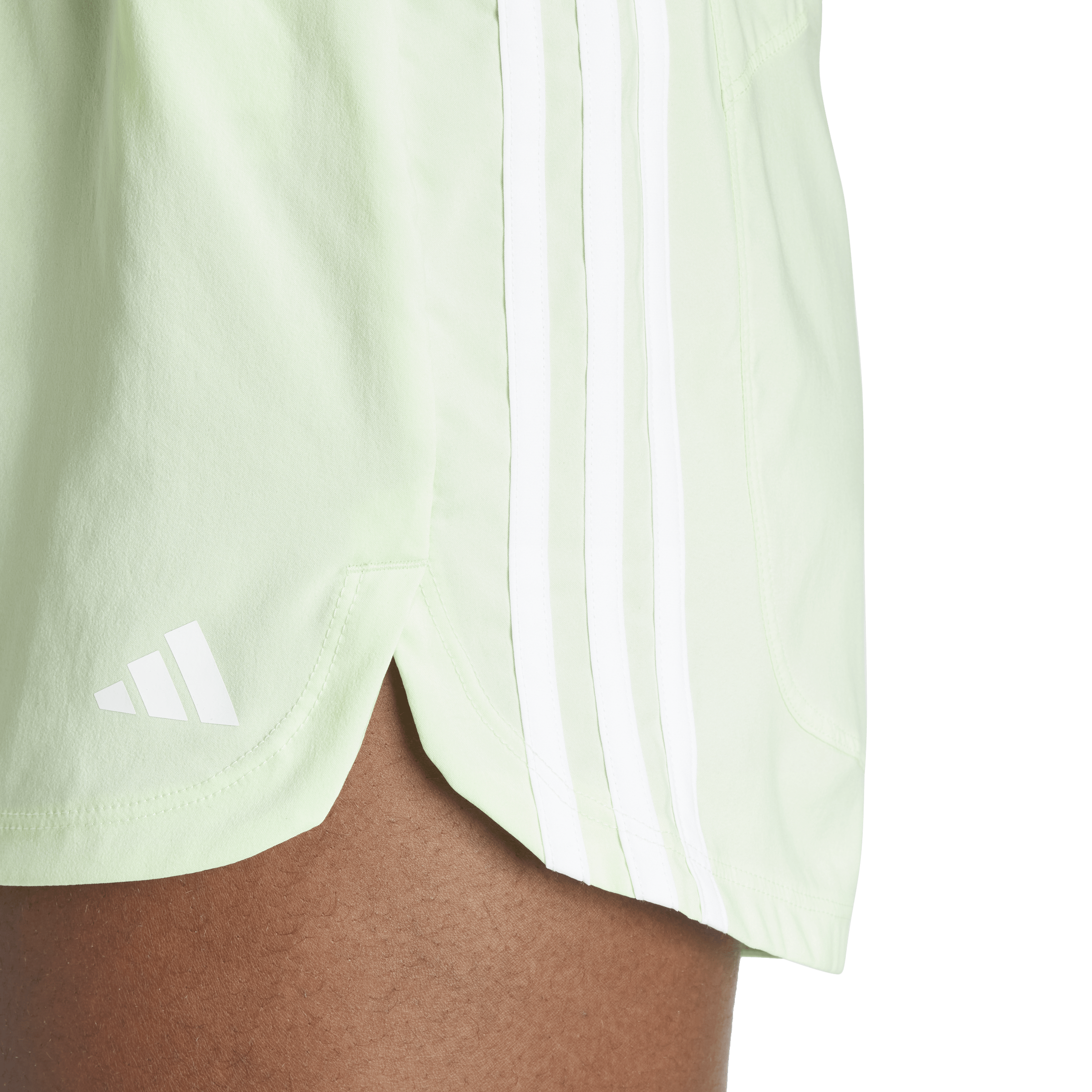 Pacer Training 3-Stripes Woven High-Rise Shorts Green - Bild 4