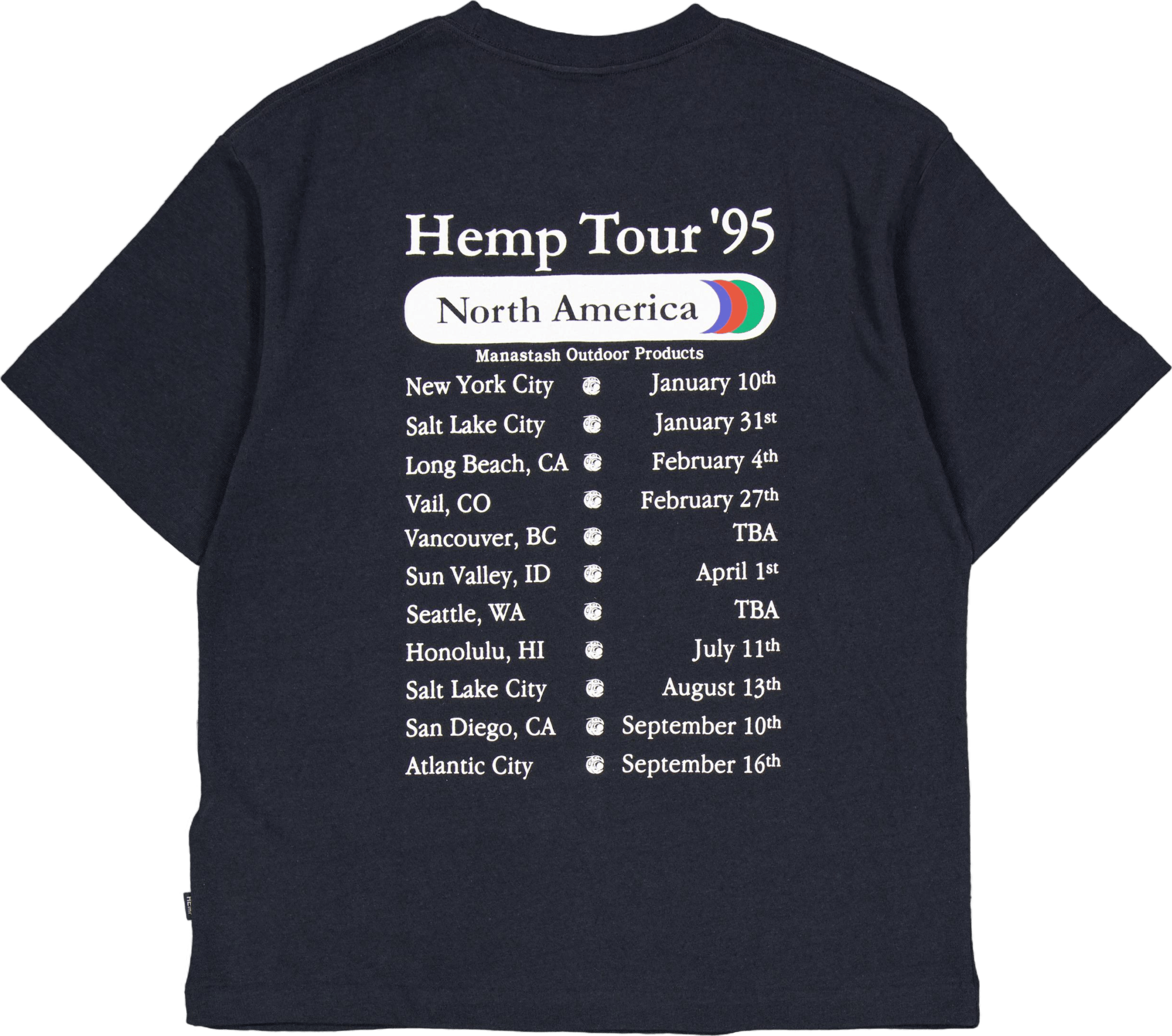 Hemp Tee Tour Blk - Bild 2