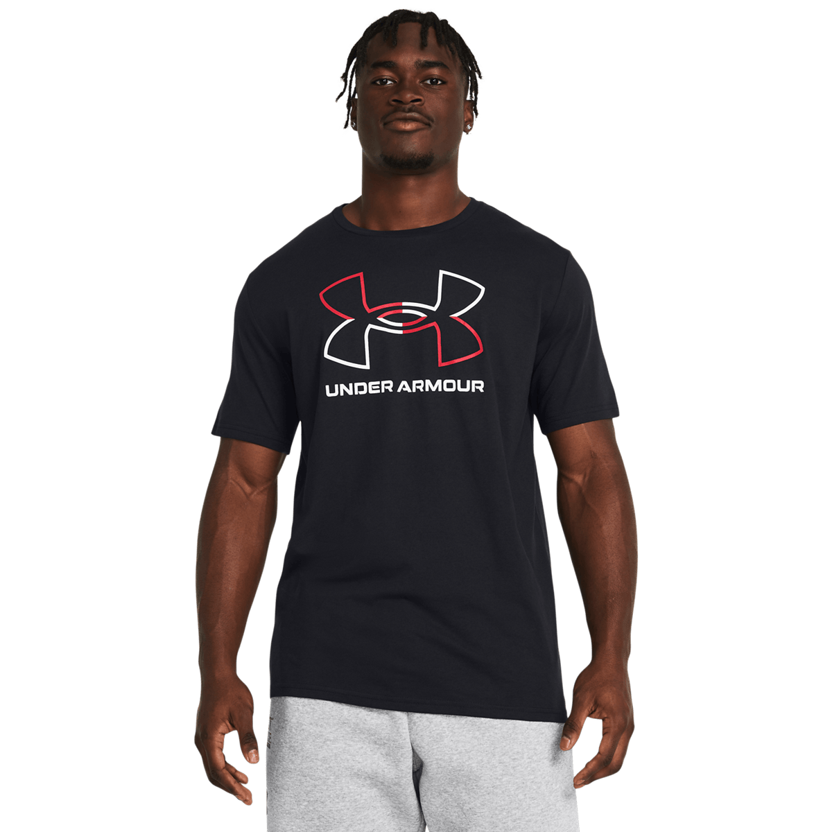 Ua Gl Foundation Ss Black, Male, Kleding, T-shirt, Training, Zwart, L