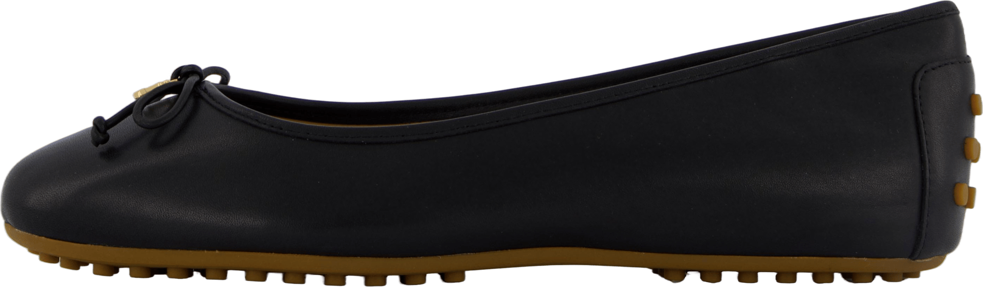Jayna Nappa Leather Driver Flat Black