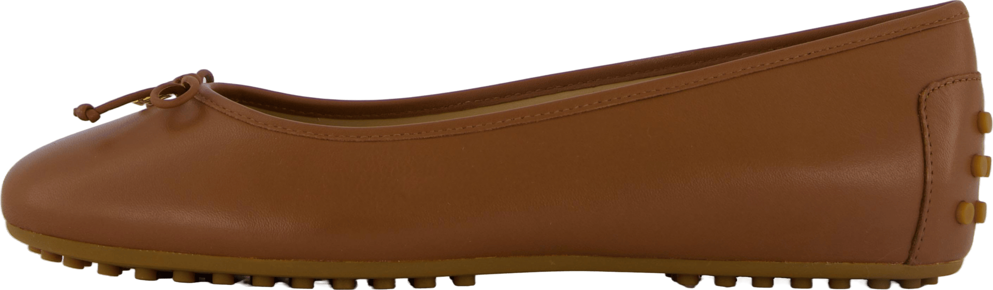 Jayna Nappa Leather Driver Flat Deep Saddle Tan